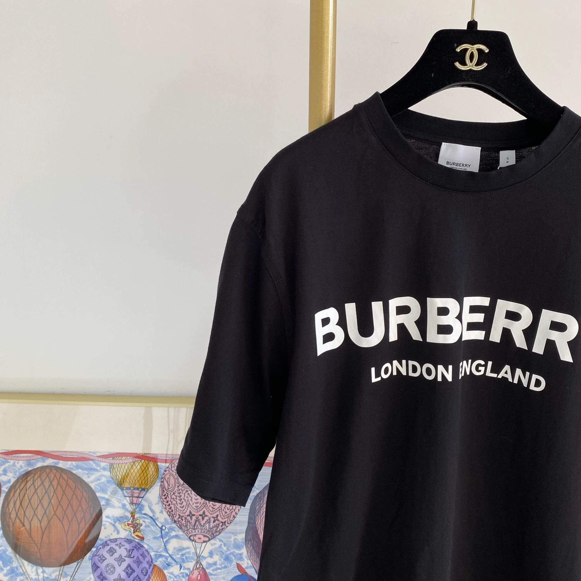 Burberry Burberry Letter Logo Black T-Shirt Size S Size US S / EU 44-46 / 1 - 3 Thumbnail