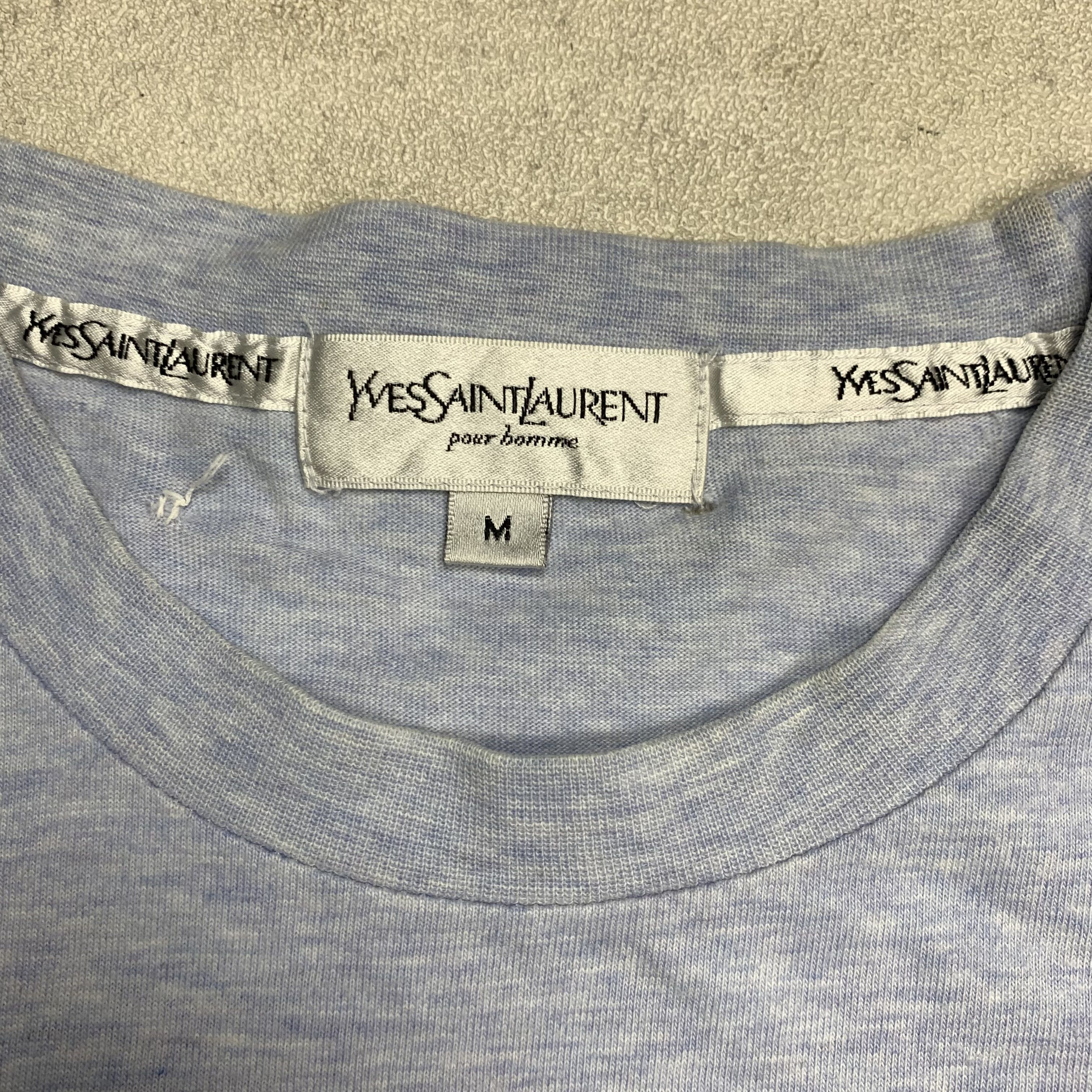 Yves Saint Laurent Vintage YSL Pour Homme Yves Saint Laurent Tshirt Size US S / EU 44-46 / 1 - 3 Thumbnail