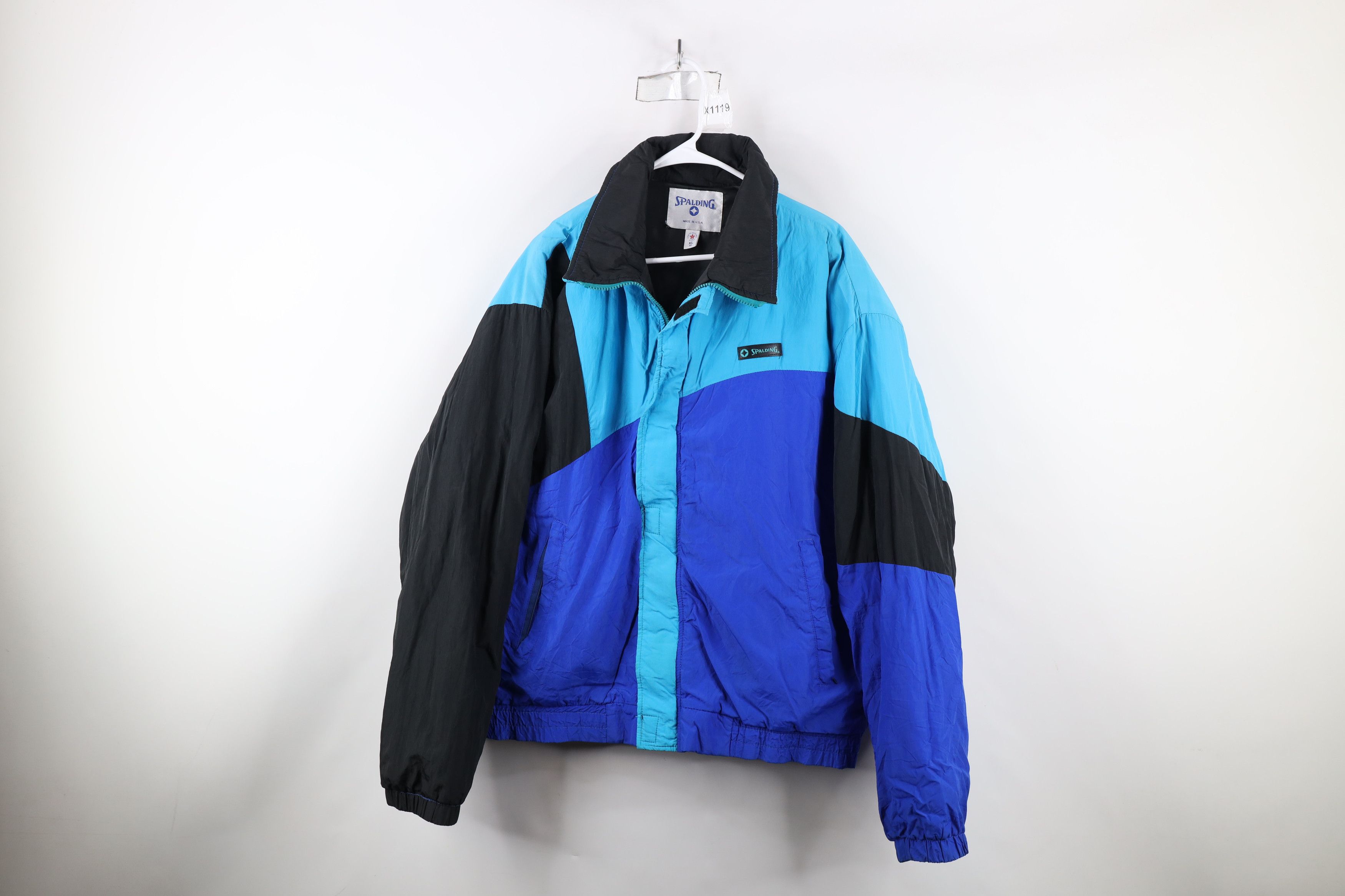 Vintage Vintage 90s Spalding Basketball Micro Puffer Jacket USA Size US XL / EU 56 / 4 - 1 Thumbnail