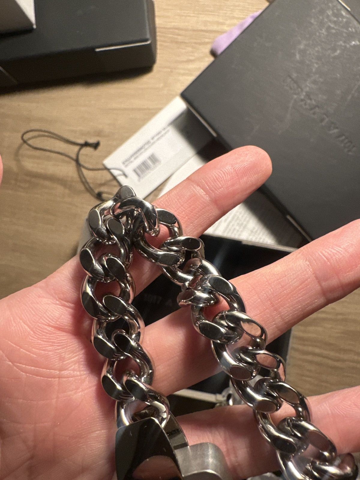 1017 ALYX 9SM Metal and Nylon Chain Necklace Size ONE SIZE - 5 Thumbnail