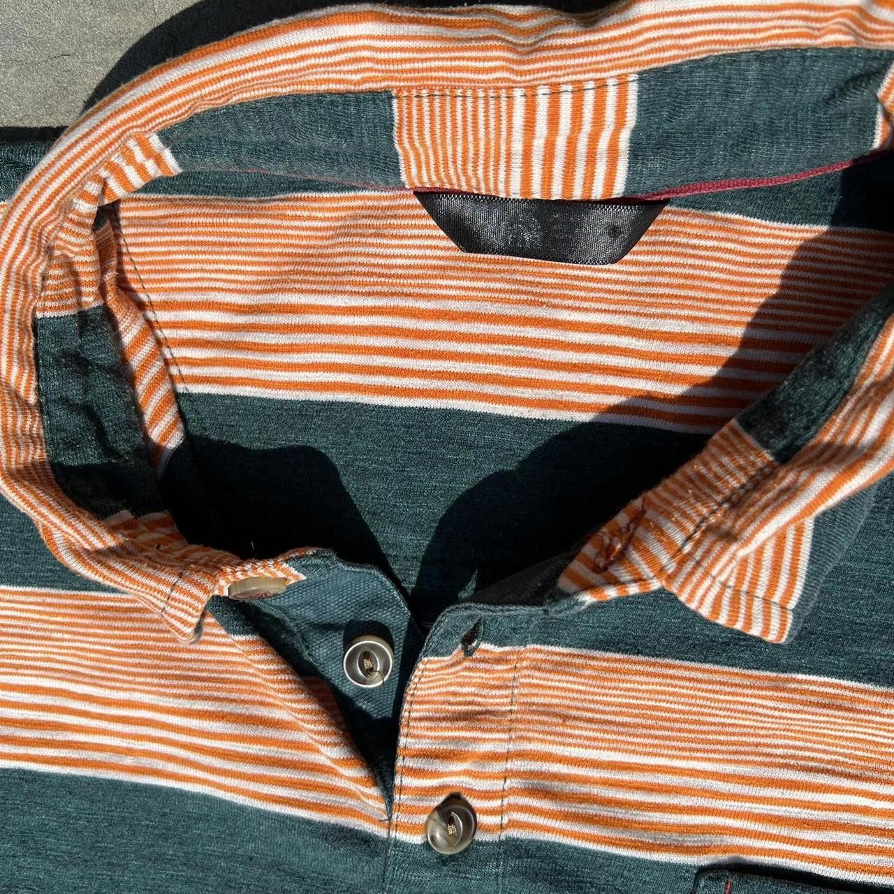 The North Face The North Face Orange and Green Striped Polo Size US M / EU 48-50 / 2 - 5 Thumbnail