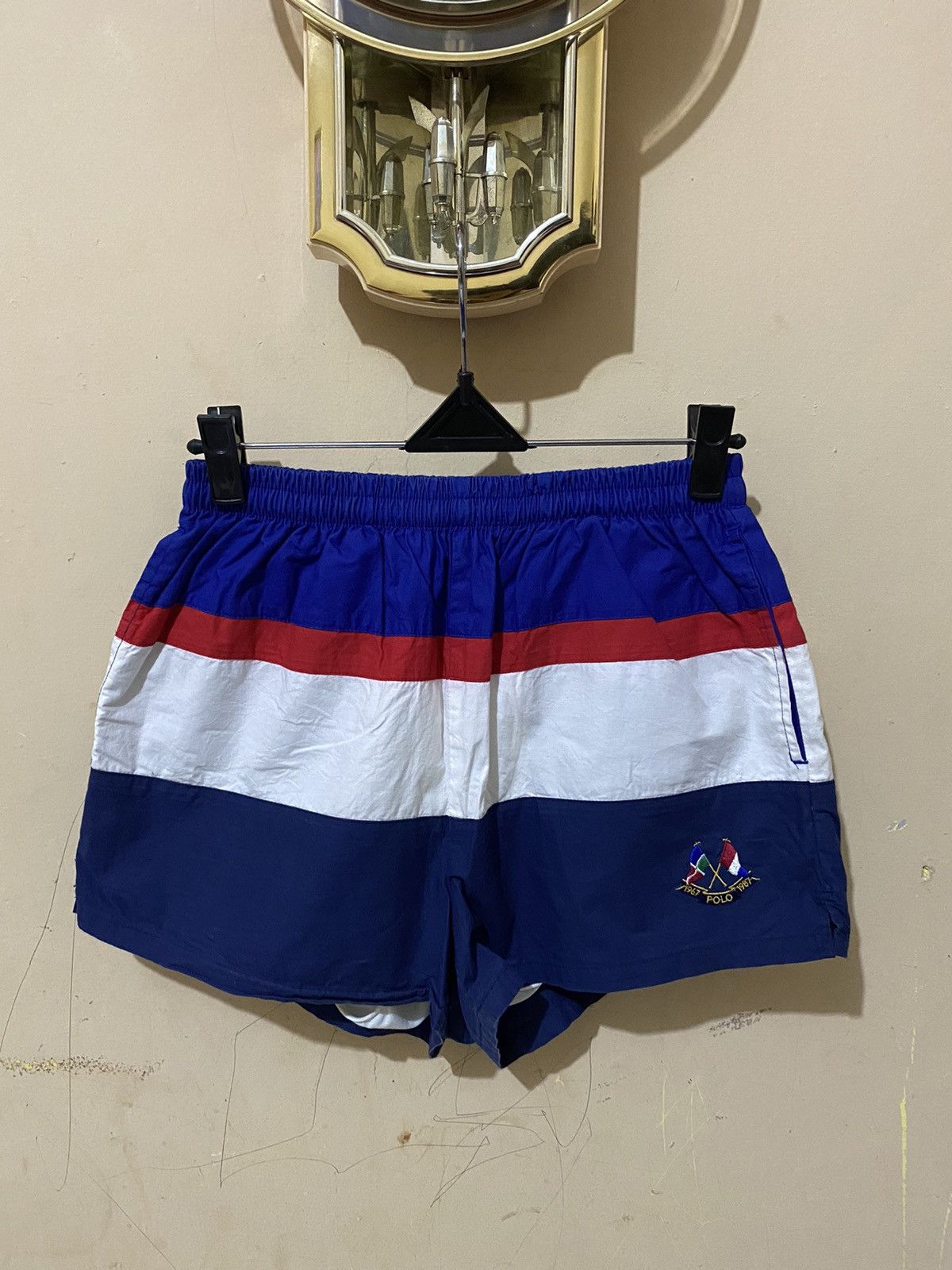 Lo Life × Polo Ralph Lauren × Ralph Lauren OG 90s Polo Cross Flags Ralph Lauren Short Pants Size US 28 / EU 44 - 1 Thumbnail