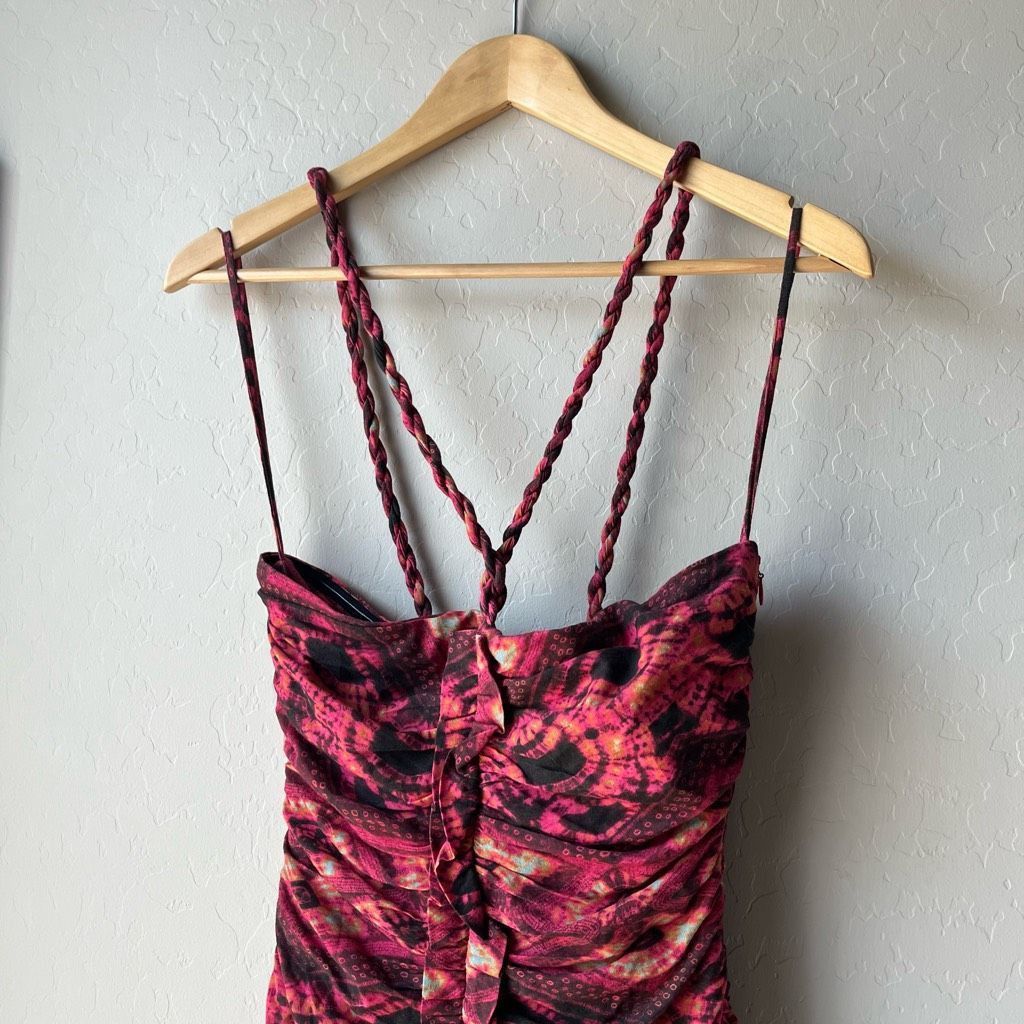 Ulla Johnson NEW Ulla Johnson Dress Marcella Wild Rose Pink Print Halter Size XS / US 0-2 / IT 36-38 - 4 Thumbnail