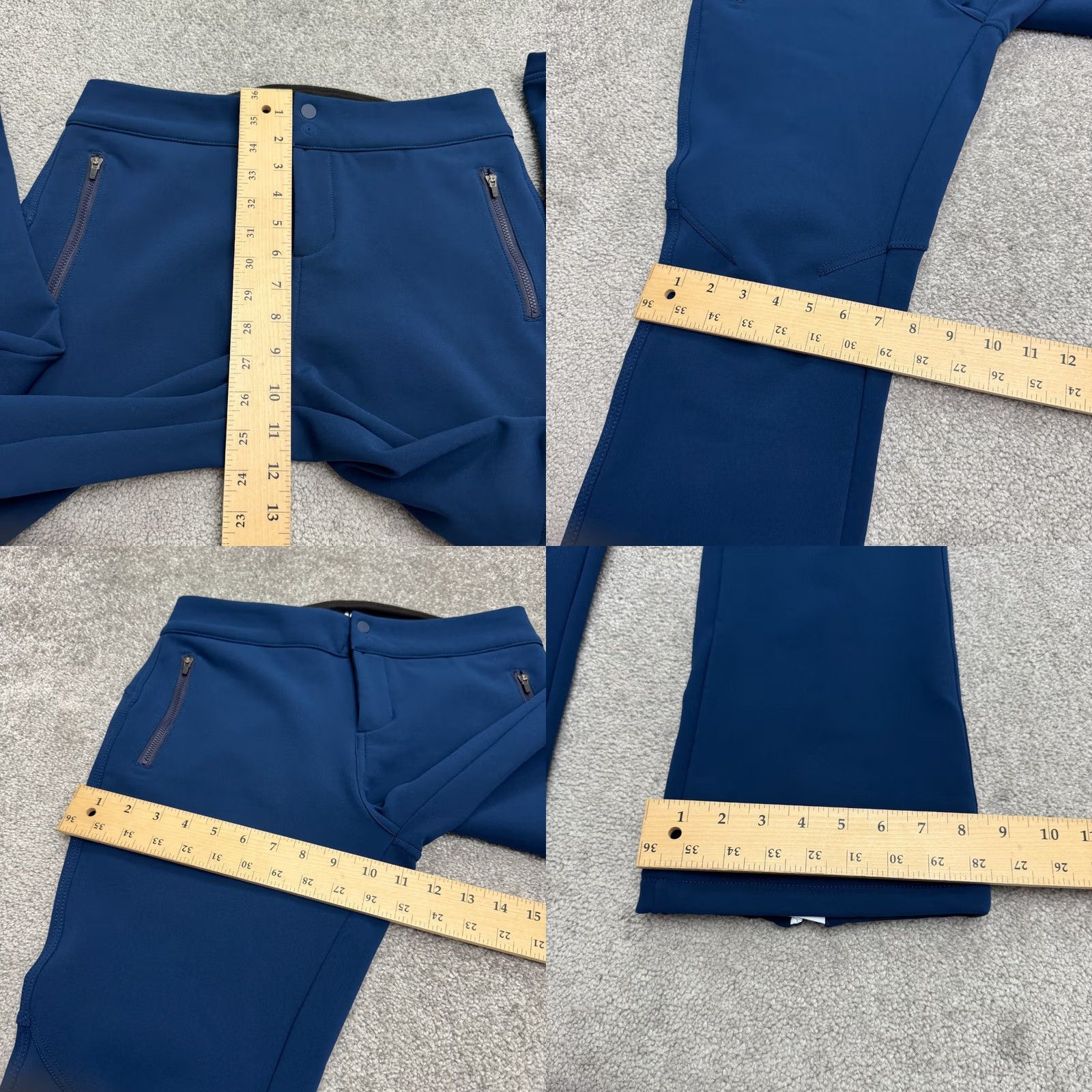 Vintage Title Nine Valhalla Snow Ski Pants Womens 6 Slate Blue Softshell Fleece Lined Size 28" / US 6 / IT 42 - 9 Thumbnail
