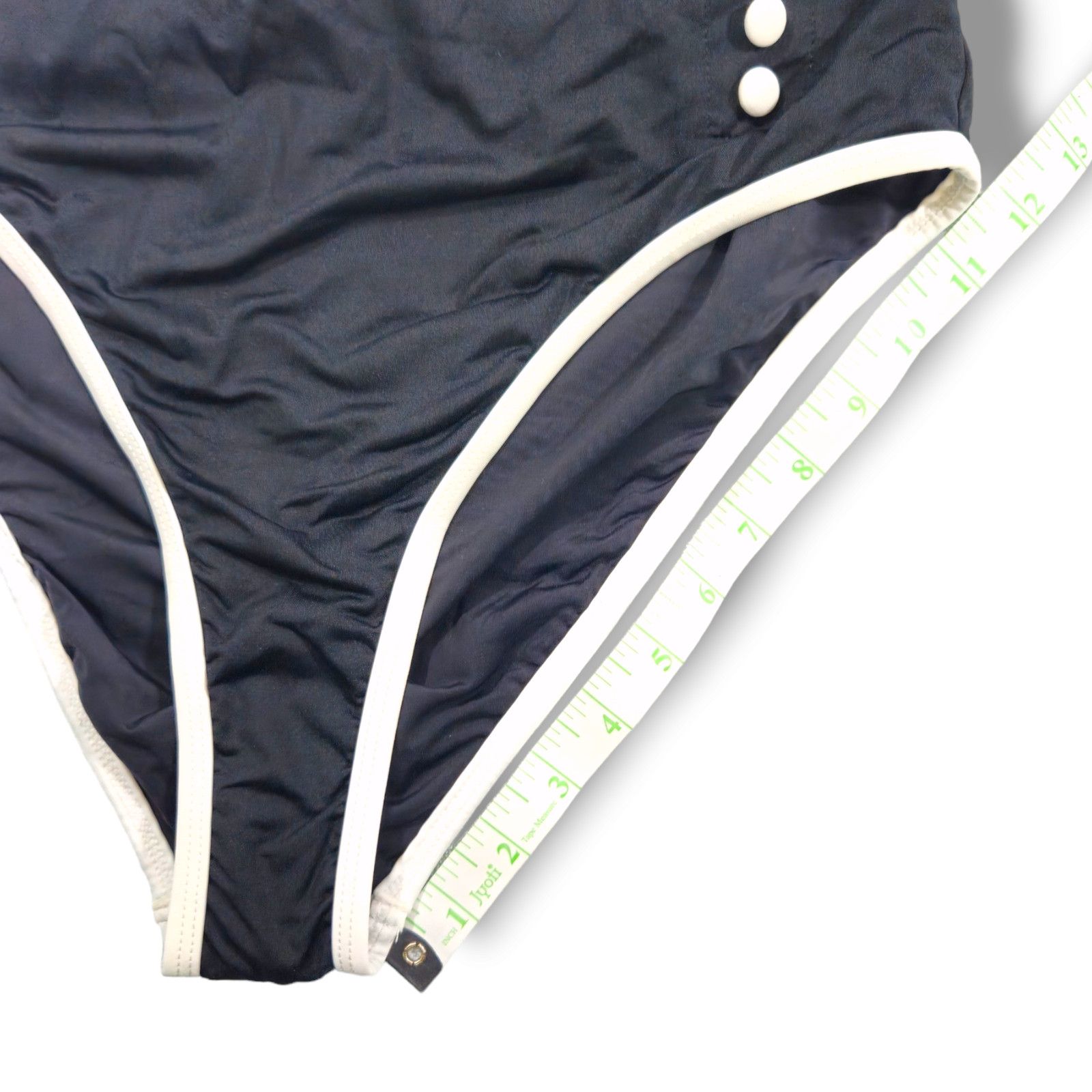 Other NWT Aqua Swim Pinup Button High Waist Bikini Bottom Sz. L Size ONE SIZE - 6 Thumbnail