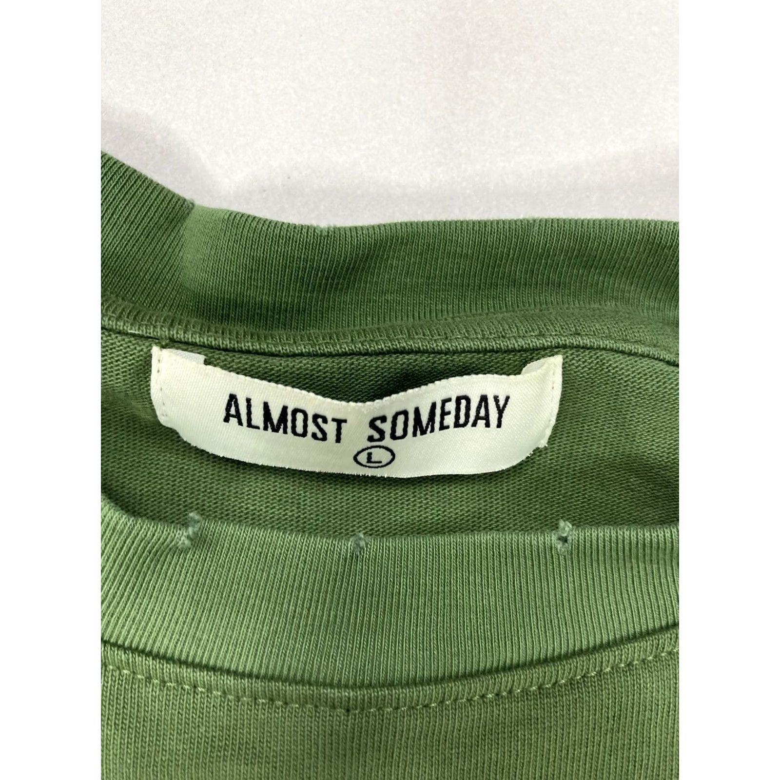 Vintage Almost Someday Graphic T-shirt Men L Green Distressed Short Sleeve Crew Neck Logo Regular Size US L / EU 52-54 / 3 - 6 Thumbnail