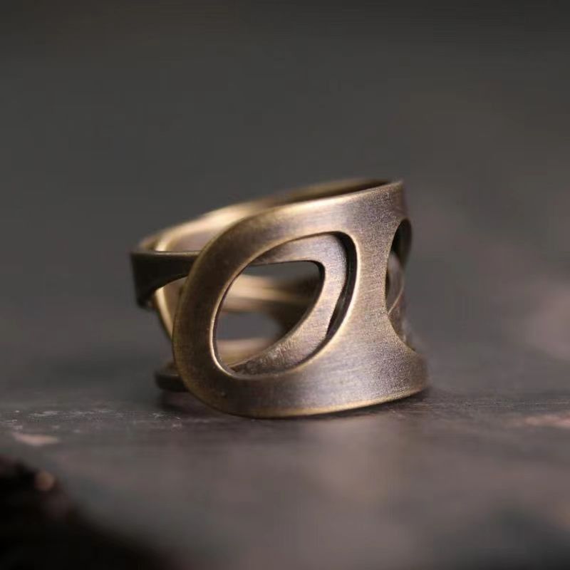 Jewelry Retro Jewelry Rings Open Size Chrome Ring (Size 7-13) Size ONE SIZE - 1 Thumbnail