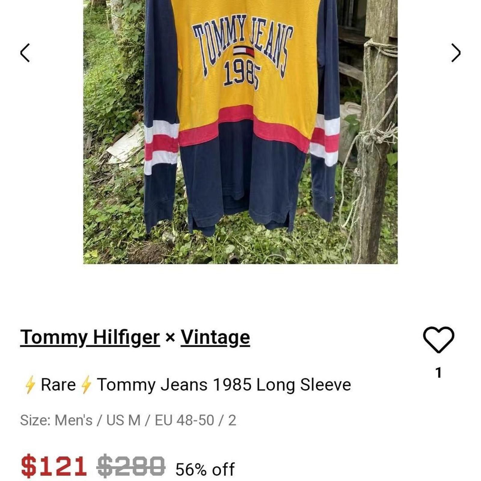 Tommy Hilfiger Tommy Hilfiger Vintage Yellow and Navy Polo-shirt Size US M / EU 48-50 / 2 - 8 Thumbnail