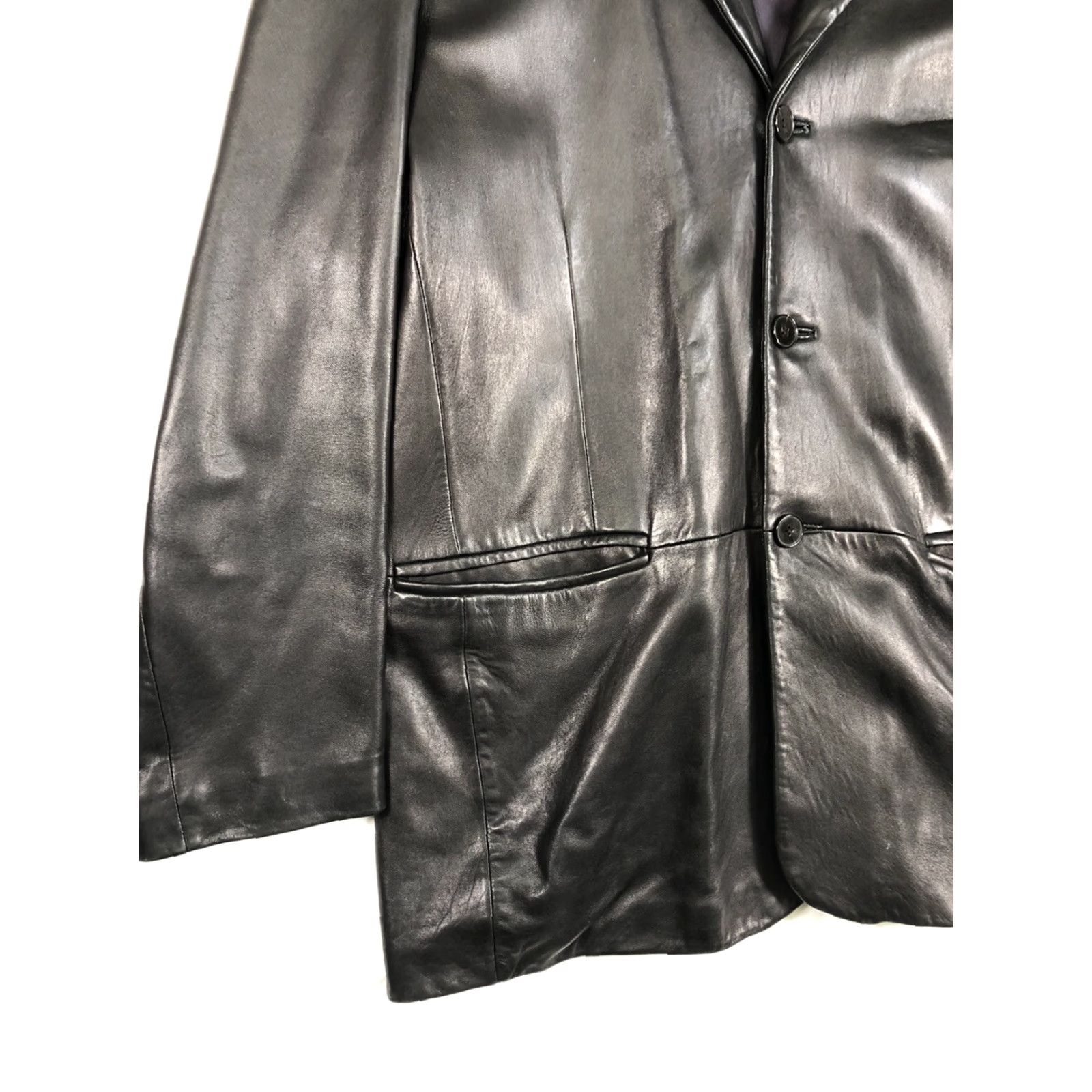 Vintage VINTAGE? No; Actually: R&O by Reilly Olmes Black Leather Jacket Size XXL Front Pockets Classy Jacket Women Size XXL / US 16-18 / IT 52-54 - 3 Thumbnail