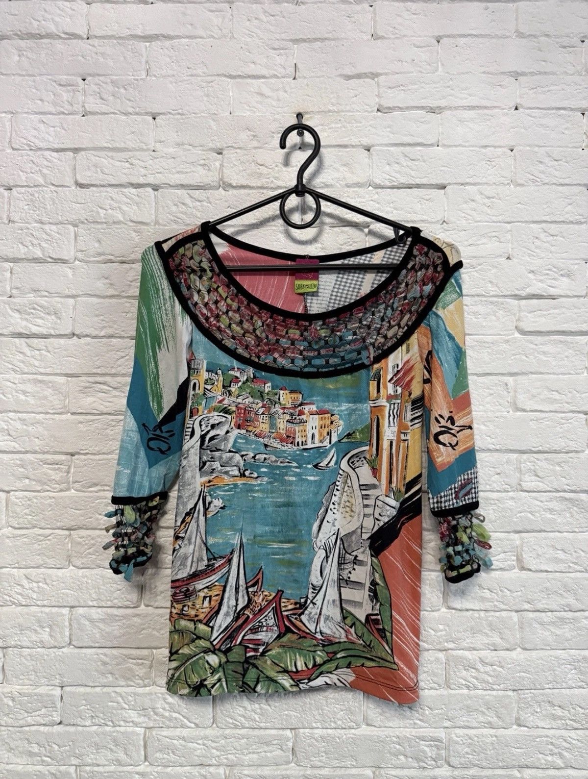 Other Vintage Save The Queen Y2K Avantgarde Top City All Overprint Size S / US 4 / IT 40 - 1 Thumbnail