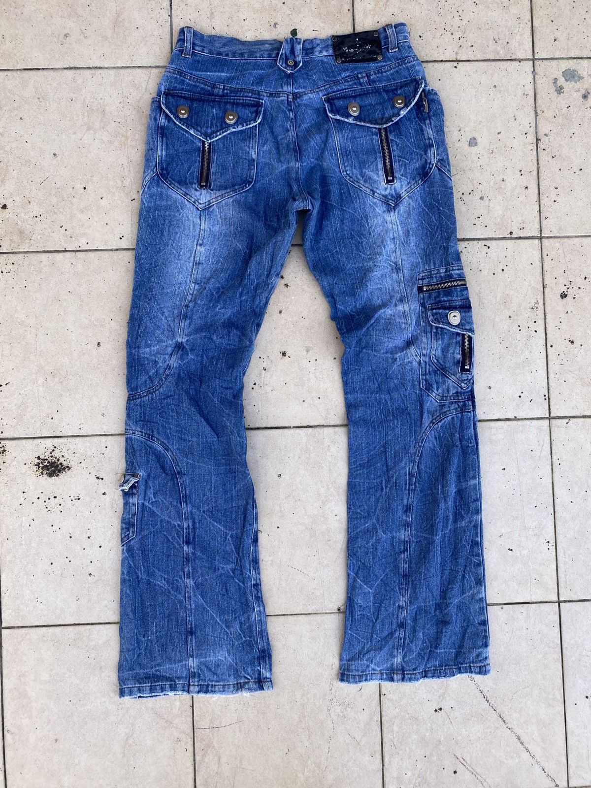 Designer × KMRii Berning Sho Flared Jeans Size US 30 / EU 46 - 2 Thumbnail