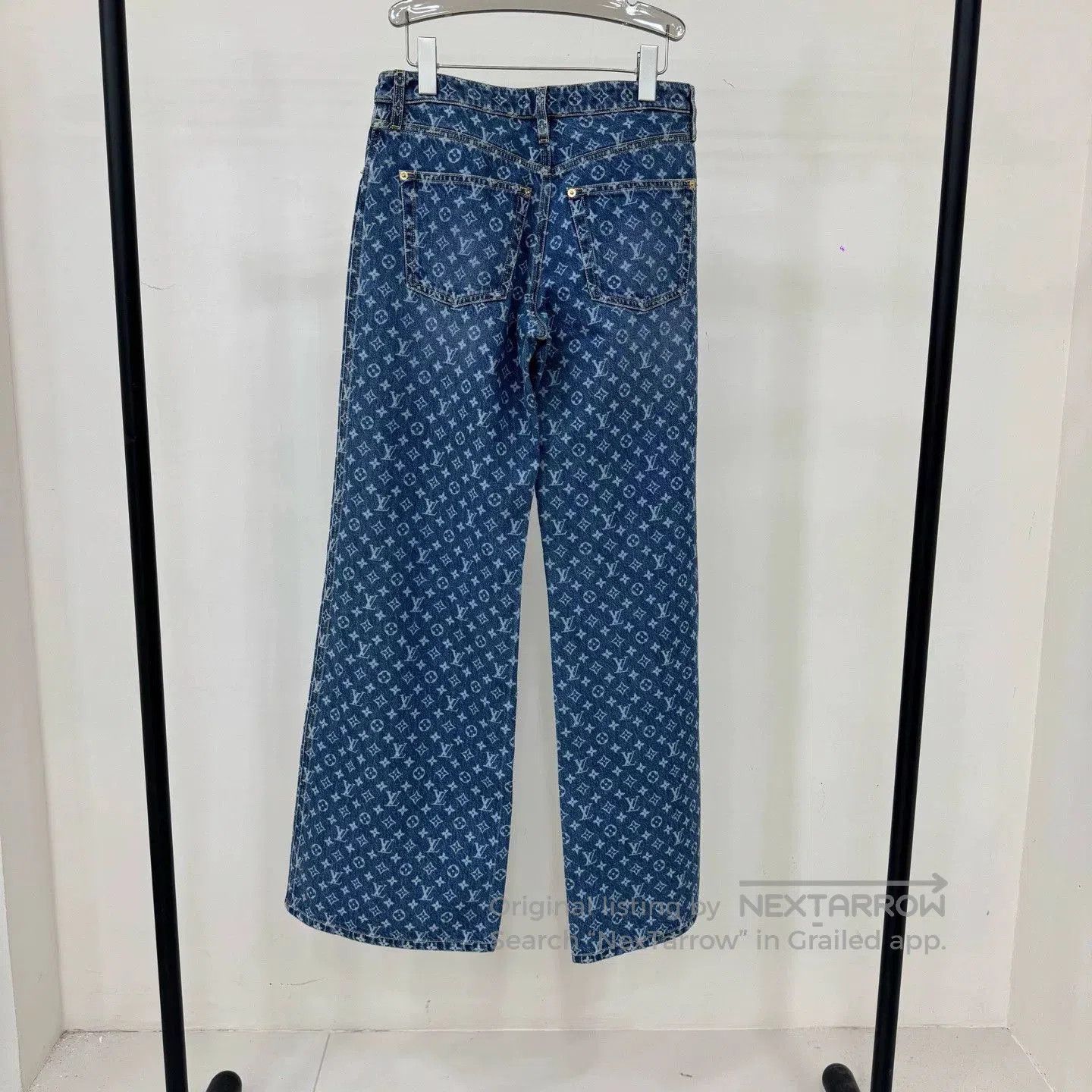 Louis Vuitton Louis Vuitton Blue Monogram Jeans. Size US 38 / EU 54 - 2 Thumbnail