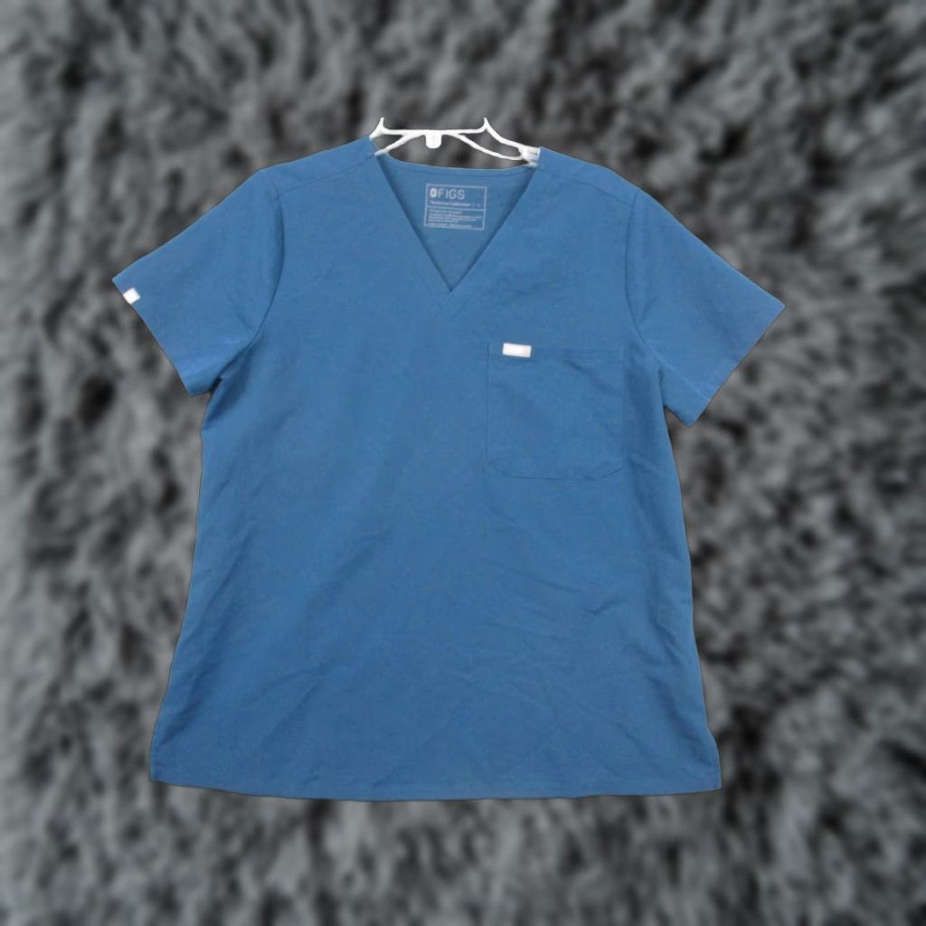 Vintage FIGS Scrub Shirt Womens Large Blue Catarina Technical Collection Medical Uniform Size L / US 10 / IT 46 - 1 Thumbnail