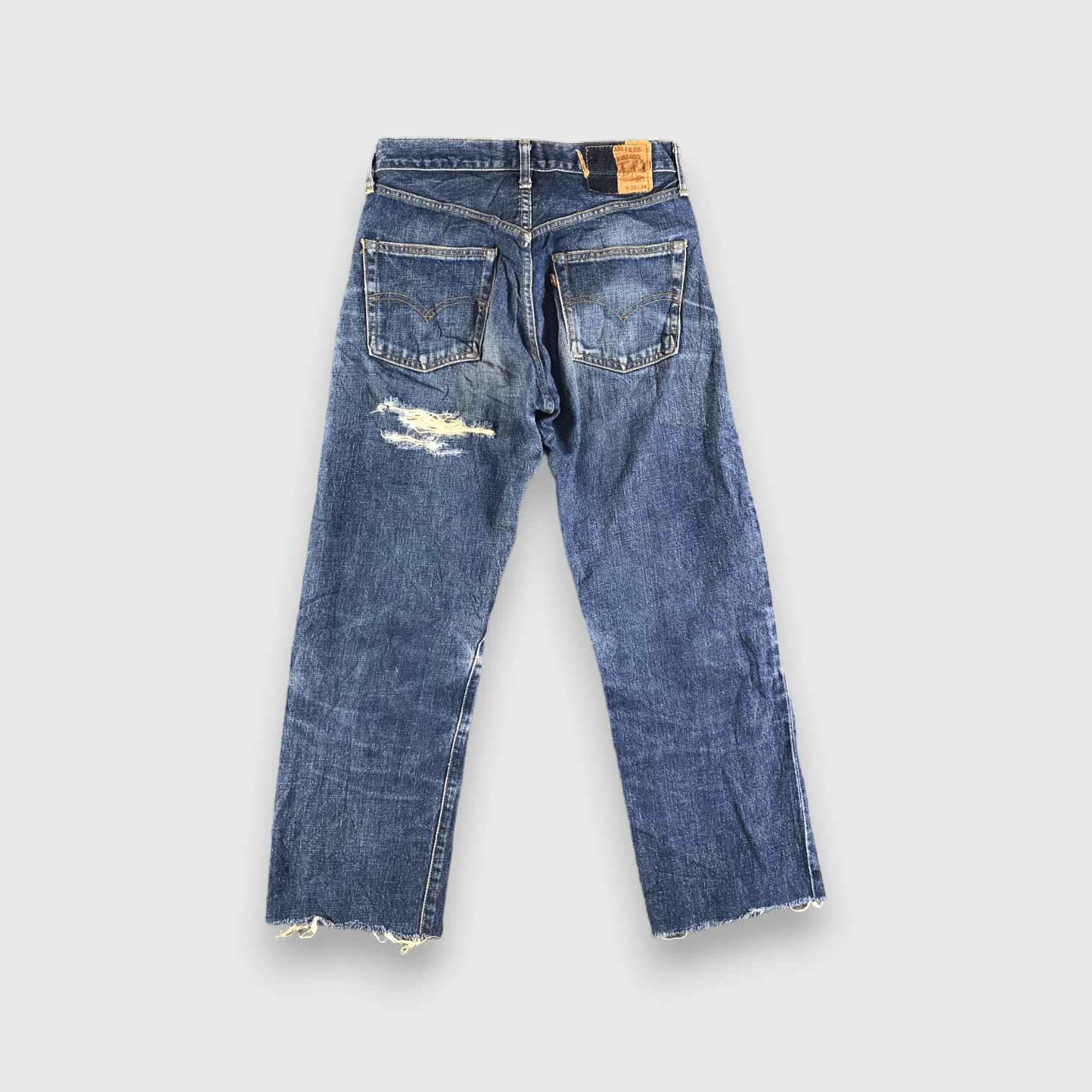 Levi's × Vintage 90s Vintage Blue Wash Levis 502 Selvegde Jeans-J3896 Size US 28 / EU 44 - 2 Thumbnail