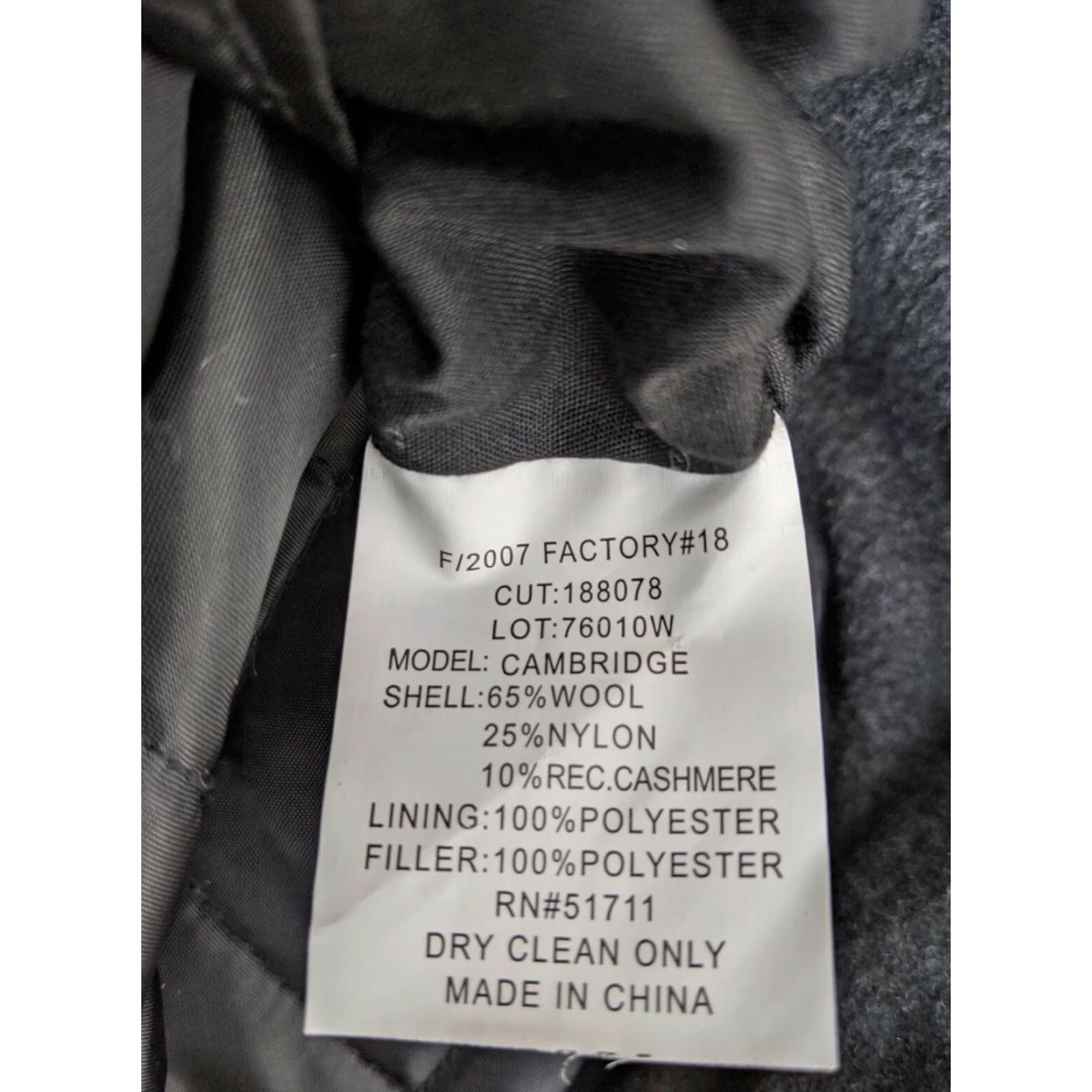 Ralph Lauren Ralph Lauren Car Coat (Gray) 38R Small Wool Flannel Quilt Lined Jacket - Regular Mens Size US XXS / EU 40 - 6 Thumbnail