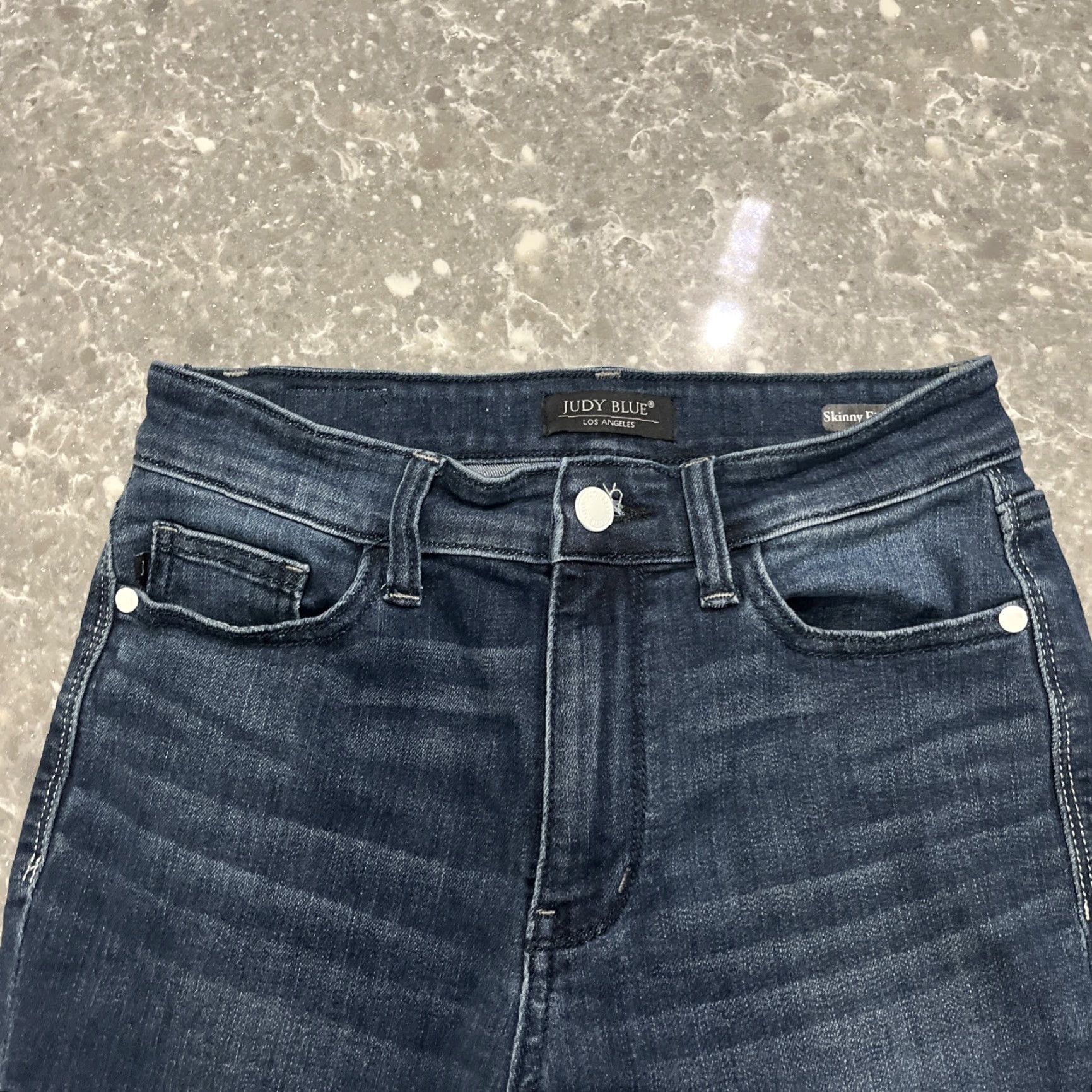 Vintage VINTAGE Exc Cond Judy Blue Jeans Womens 26 Skinny Capris Medium Blue 3/26 Size 26" / US 2 / IT 38 - 2 Thumbnail