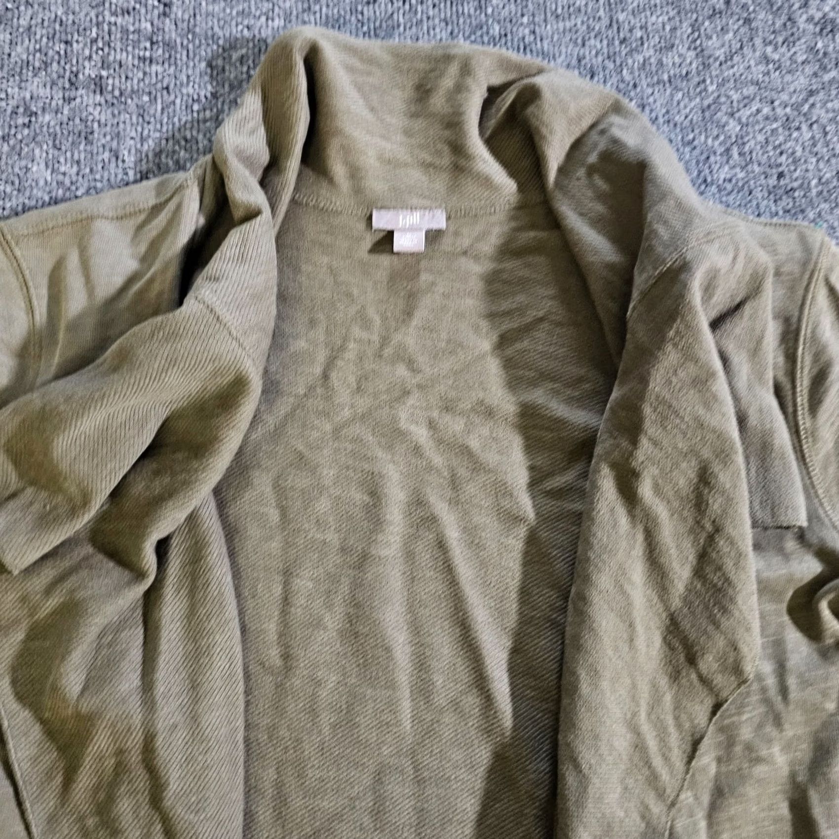 J. Jill J. Jill Cardigan Top Womens Large Green Long Sleeve Open Front Casual Career Shirt Size L / US 10 / IT 46 - 2 Thumbnail
