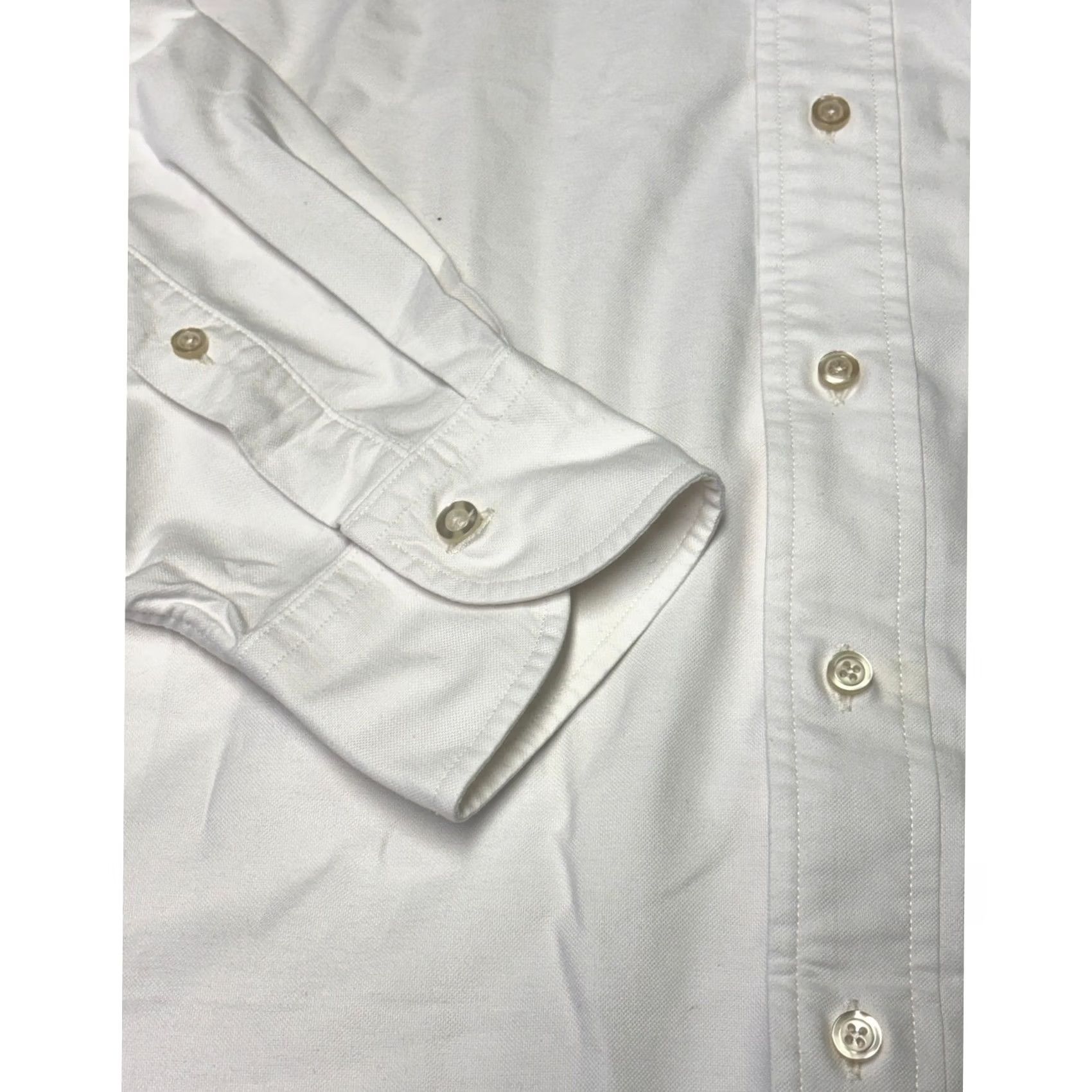 Proper Cloth Proper Cloth Mens White Oxford Cloth Button-Down Shirt 18.5 37 Long Sleeve Size US XXL / EU 58 / 5 - 3 Thumbnail