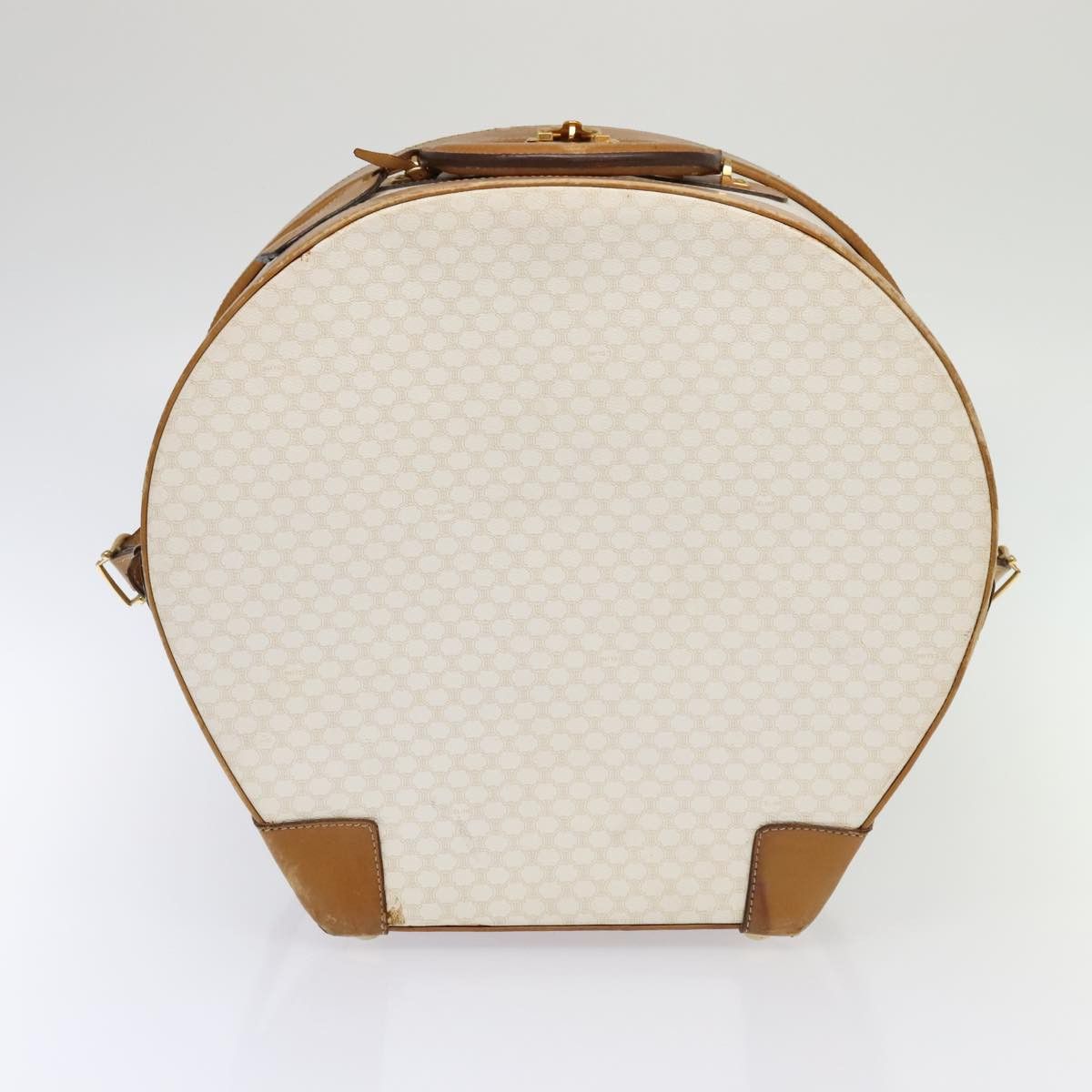 Celine CELINE Macadam Canvas Hat Case Trunk Pvc Leather White Size ONE SIZE - 6 Thumbnail