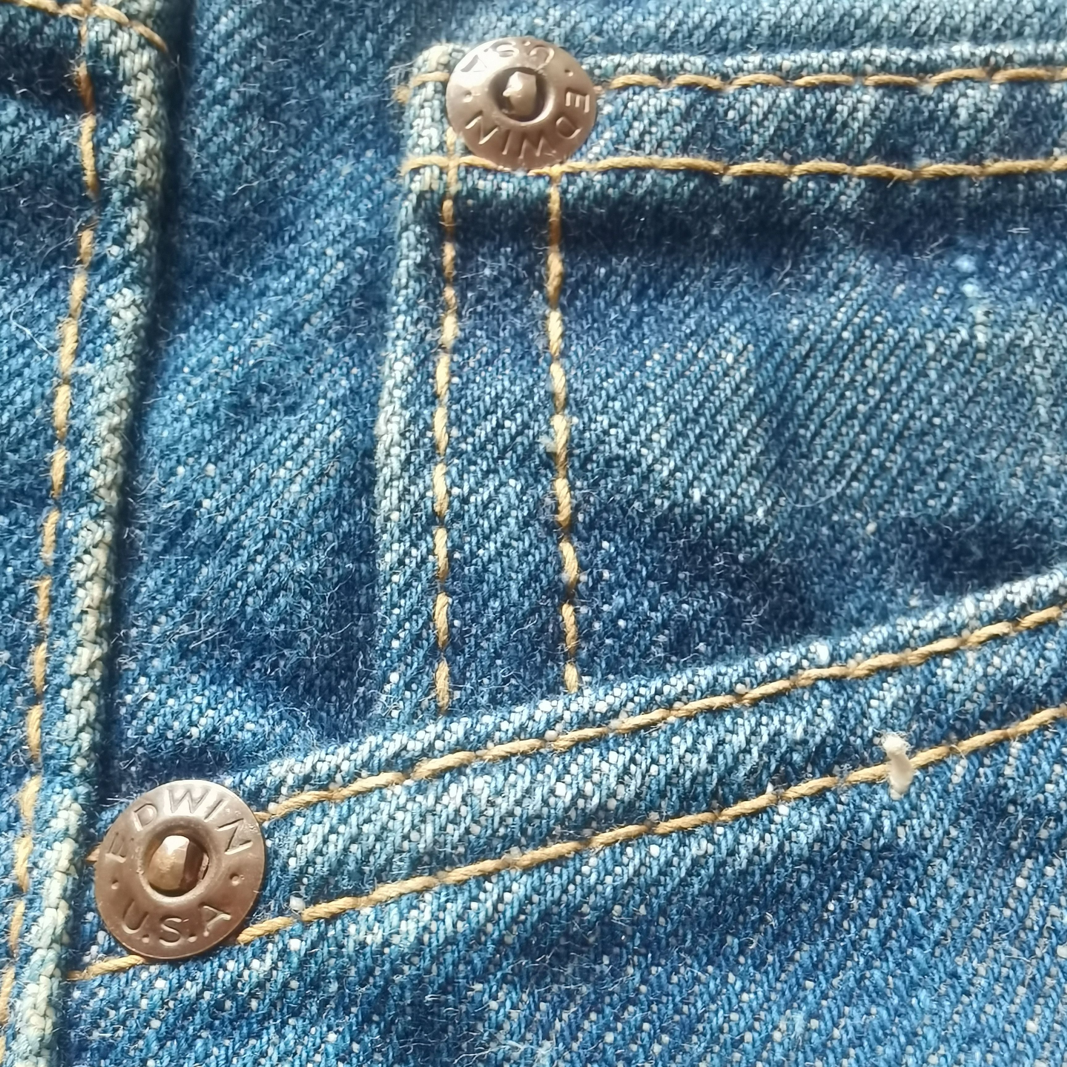 Edwin 🇺🇸 Vintage 80s Crazy Super Flared Sick Denim Pants Size US 28 / EU 44 - 9 Thumbnail