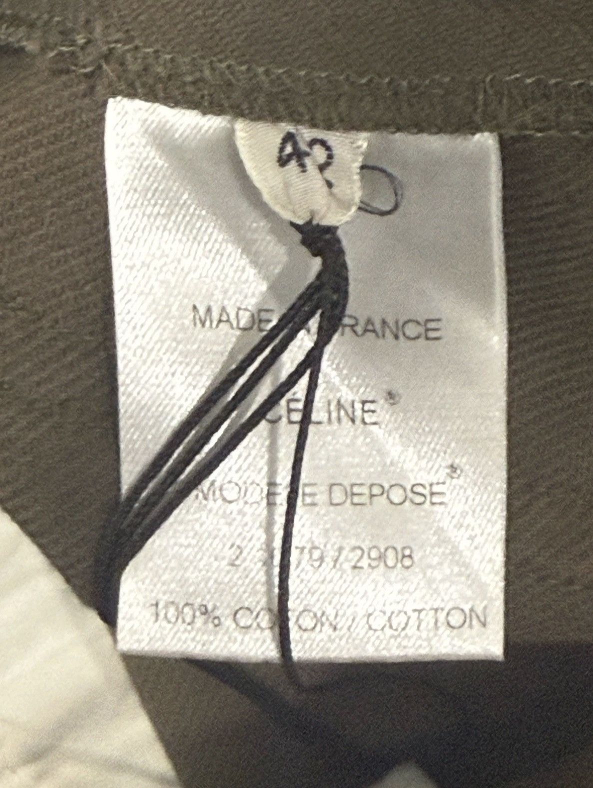 Celine Celine Modele Depose Olive Green Wide Leg High Waisted 42 FR Size 30" / US 8 / IT 44 - 6 Thumbnail