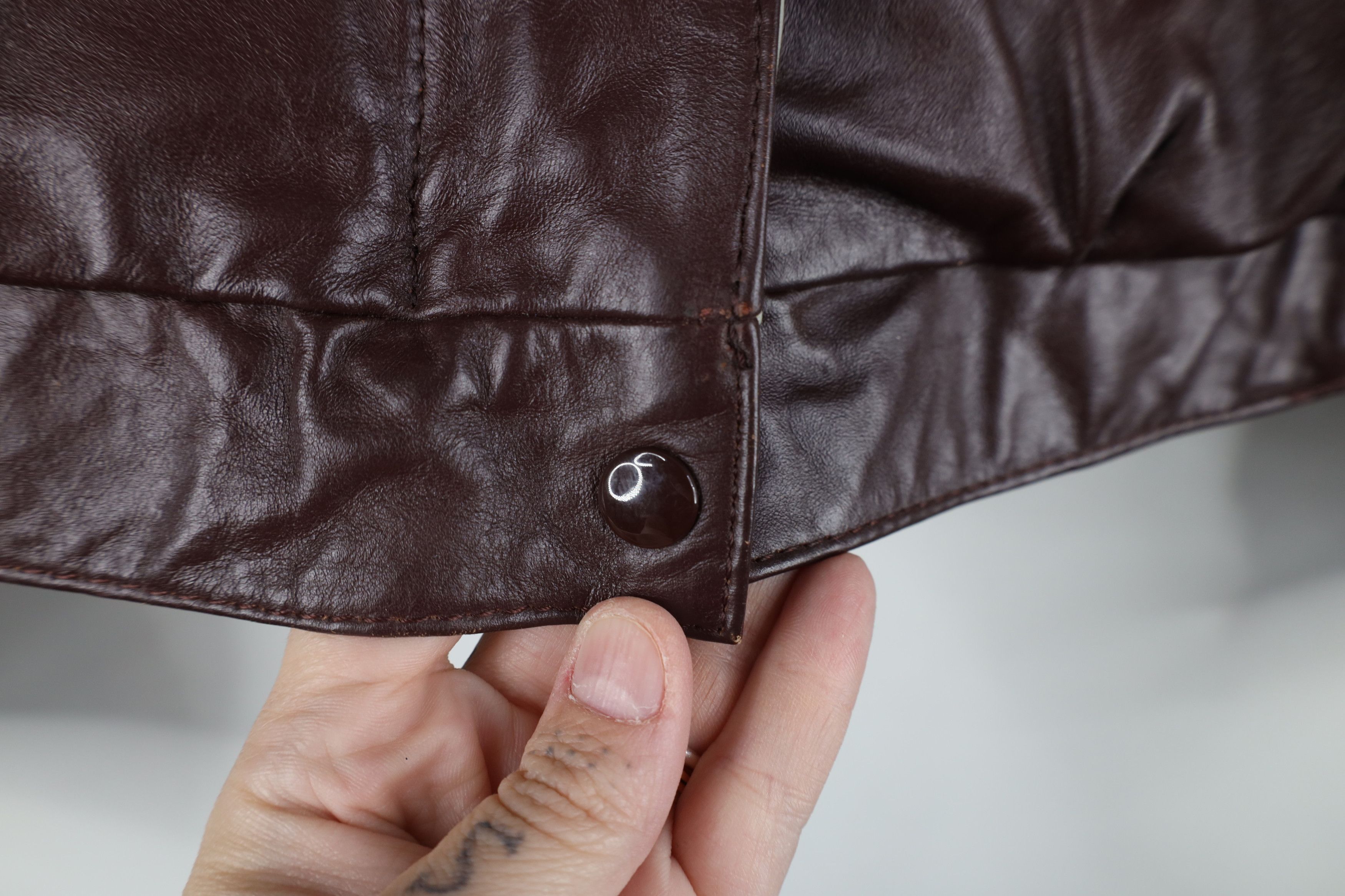 Vintage Vintage 80s 90s Streetwear Leather Bomber Jacket Oxblood Red Size M / US 6-8 / IT 42-44 - 4 Thumbnail