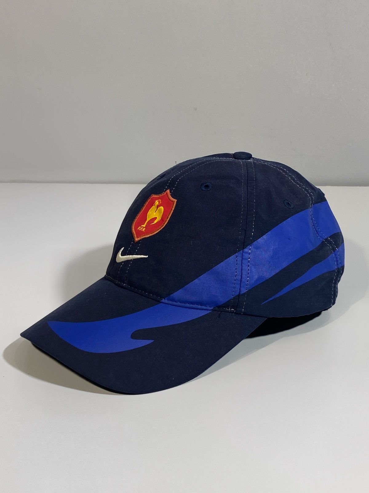 Nike 🔥 VINTAGE 2000s NIKE FRANCE DRIP RUGBY TEAM SWOOSH NYLON CAP Size ONE SIZE - 2 Thumbnail
