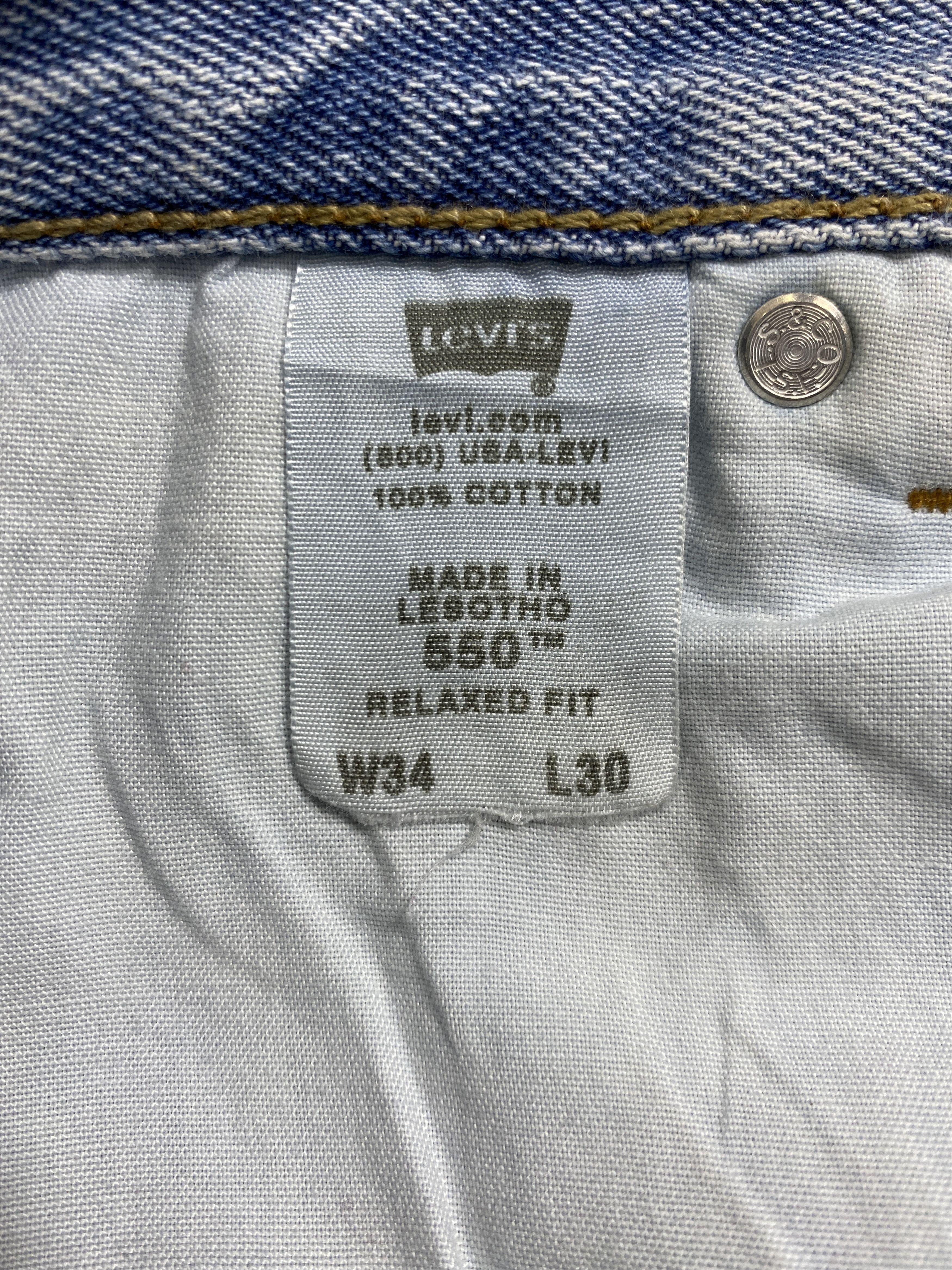 Levi's Light Blue Wash Vintage Levi's 550 34x29.5 Denim -JN1891 Size US 34 / EU 50 - 9 Thumbnail
