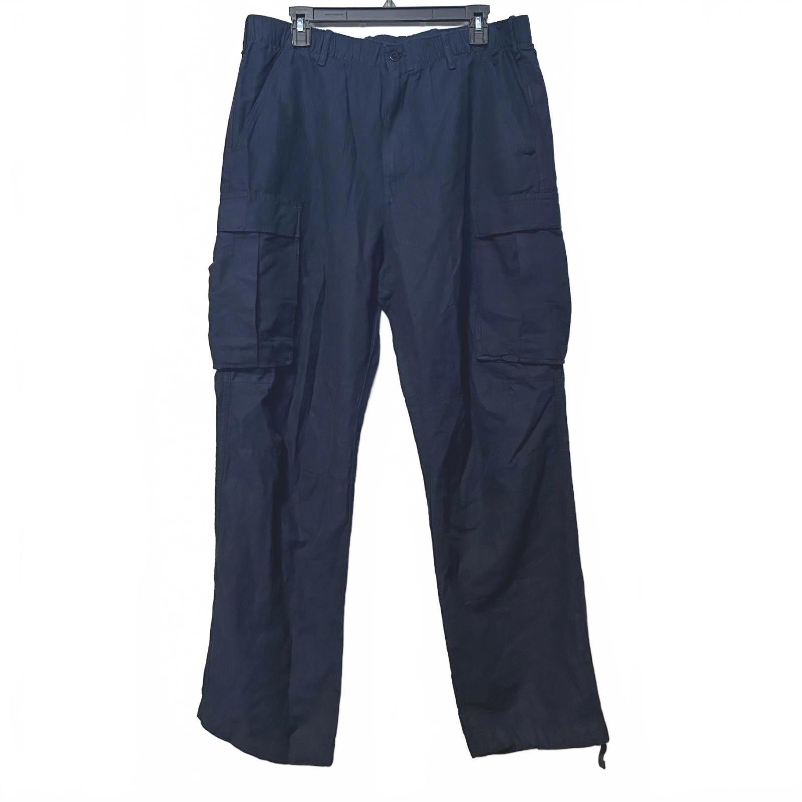 Gap GAP Linen Cargo Pants New Classic Navy Blue Large Size US 34 / EU 50 - 1 Thumbnail
