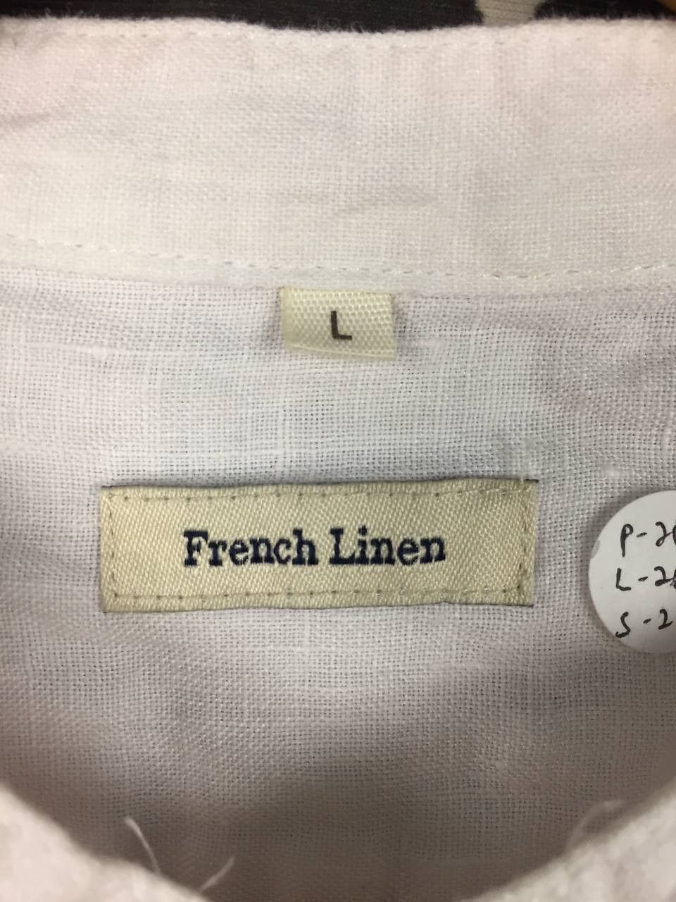 Japanese Brand Topvalu Japanese Brand French Linen Mandarin Collar Shirt Size US L / EU 52-54 / 3 - 14 Thumbnail