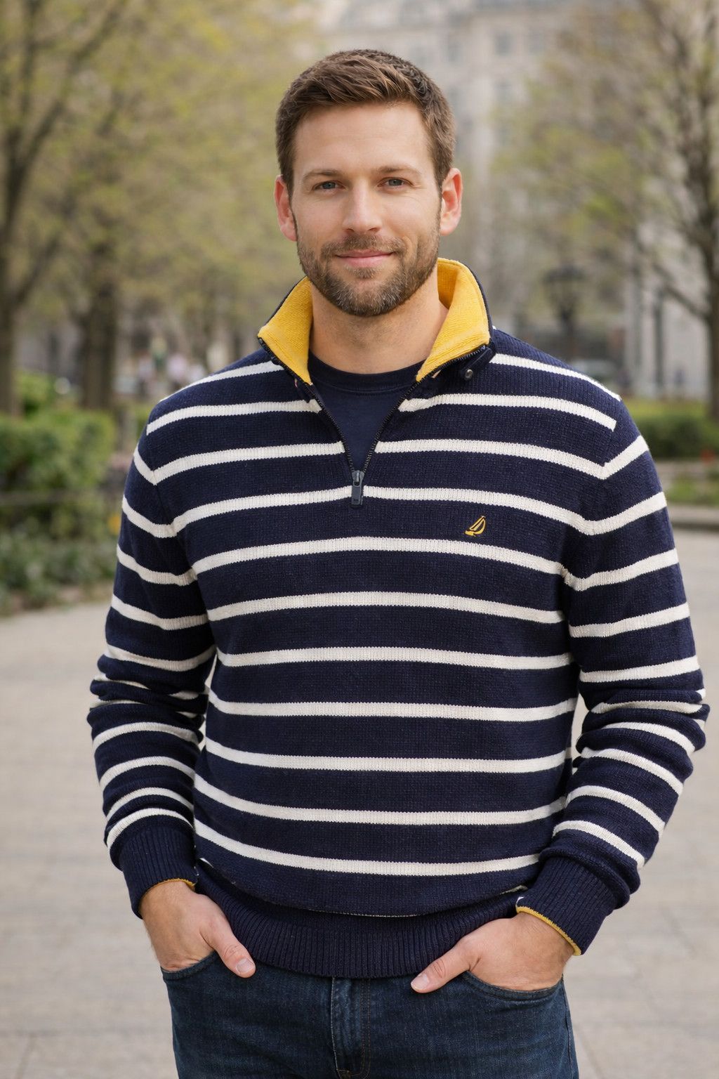 Nautica Vintage Nautica Knit Half-Zip Sweater – Size M Size US M / EU 48-50 / 2 - 1 Thumbnail
