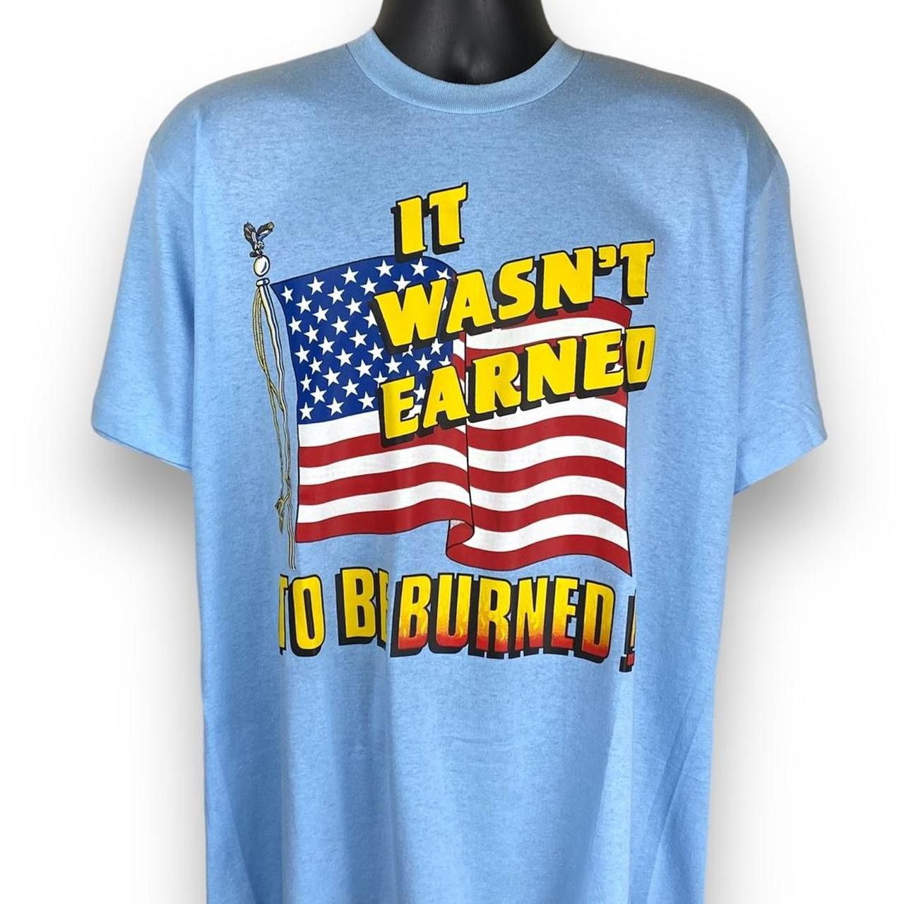 Vintage Vintage 90s The 50s American Flag Patriotic Tshirt Size US XL / EU 56 / 4 - 1 Thumbnail