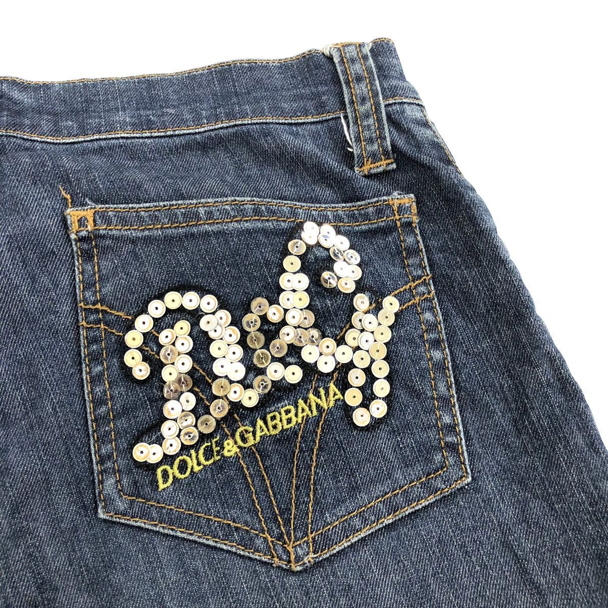 Designer × Dolce & Gabbana × Vintage Vintage Dolce & Gabbana Studded Boot Cut Flared Jeans Size US 27 - 5 Thumbnail