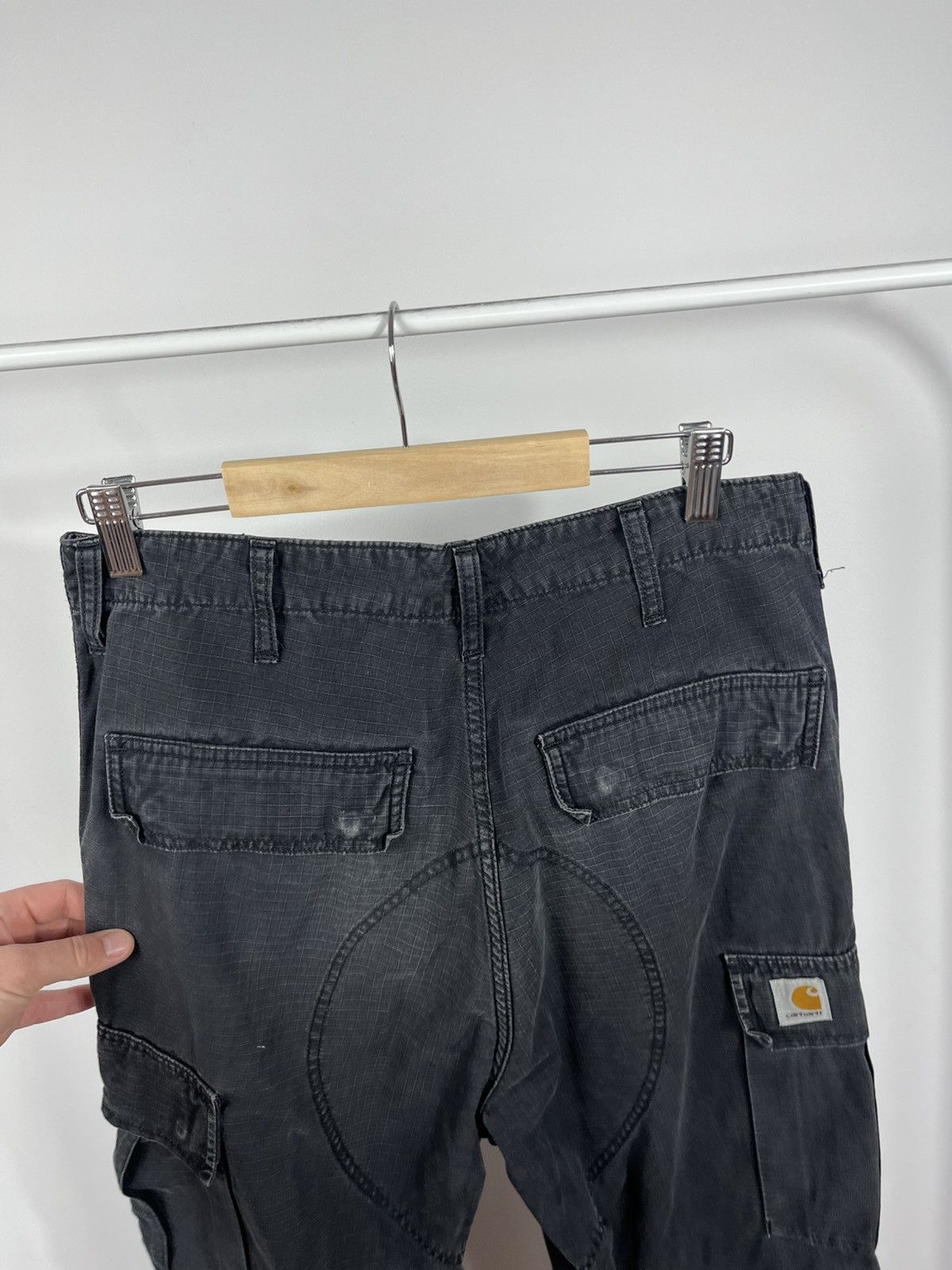 Carhartt Cargo Pants W30 L32 Distressed Black Workwear