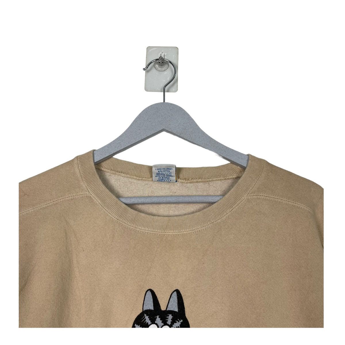 Vintage 💥VTG HAWAII CAT CRAZY SHIRT BEIGE SWEATER Size US L / EU 52-54 / 3 - 4 Thumbnail