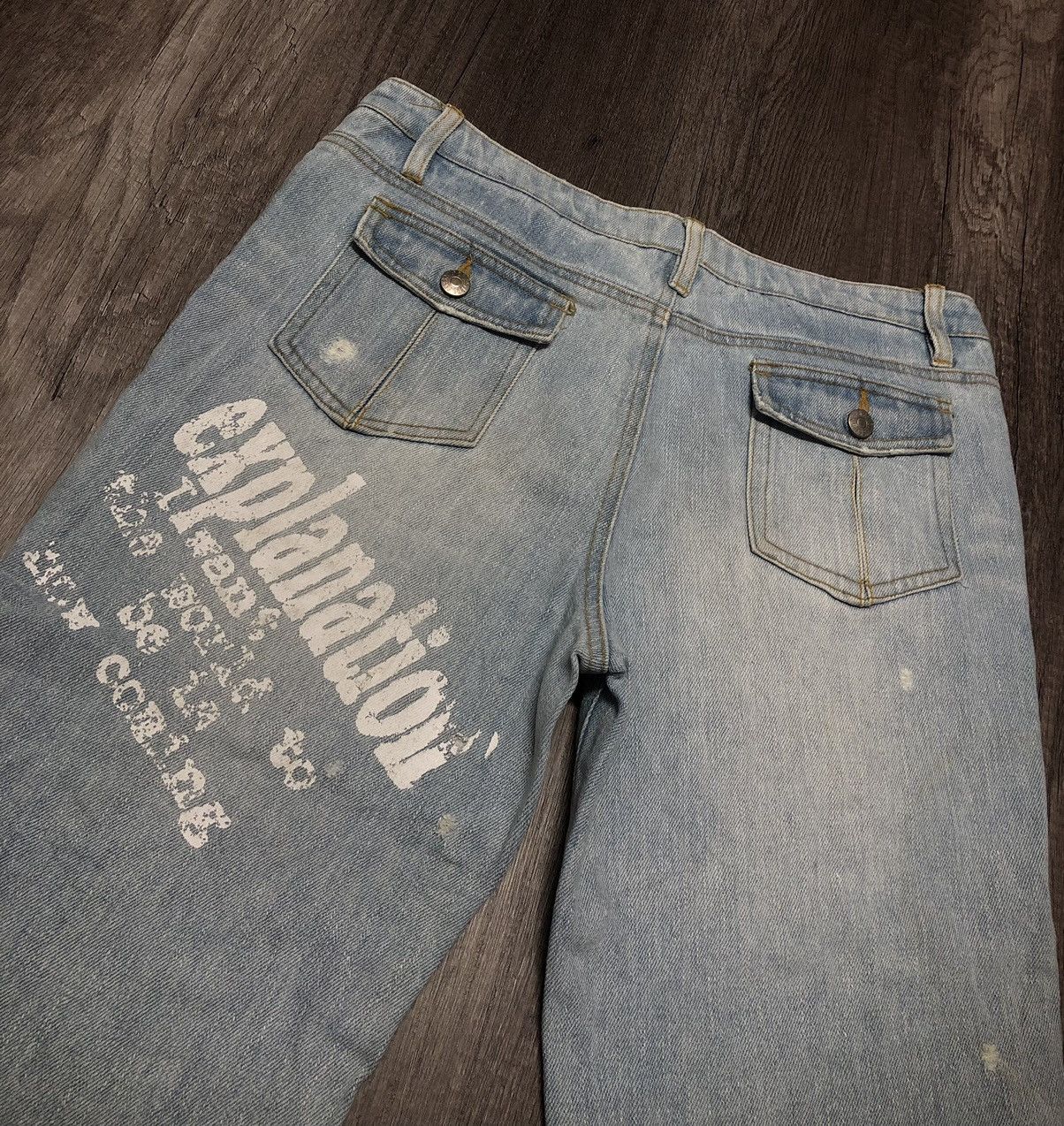 Japan Blue × Japanese Brand SKY BOMBER 391B08 Distressed Jeans Size US 32 / EU 48 - 21 Thumbnail