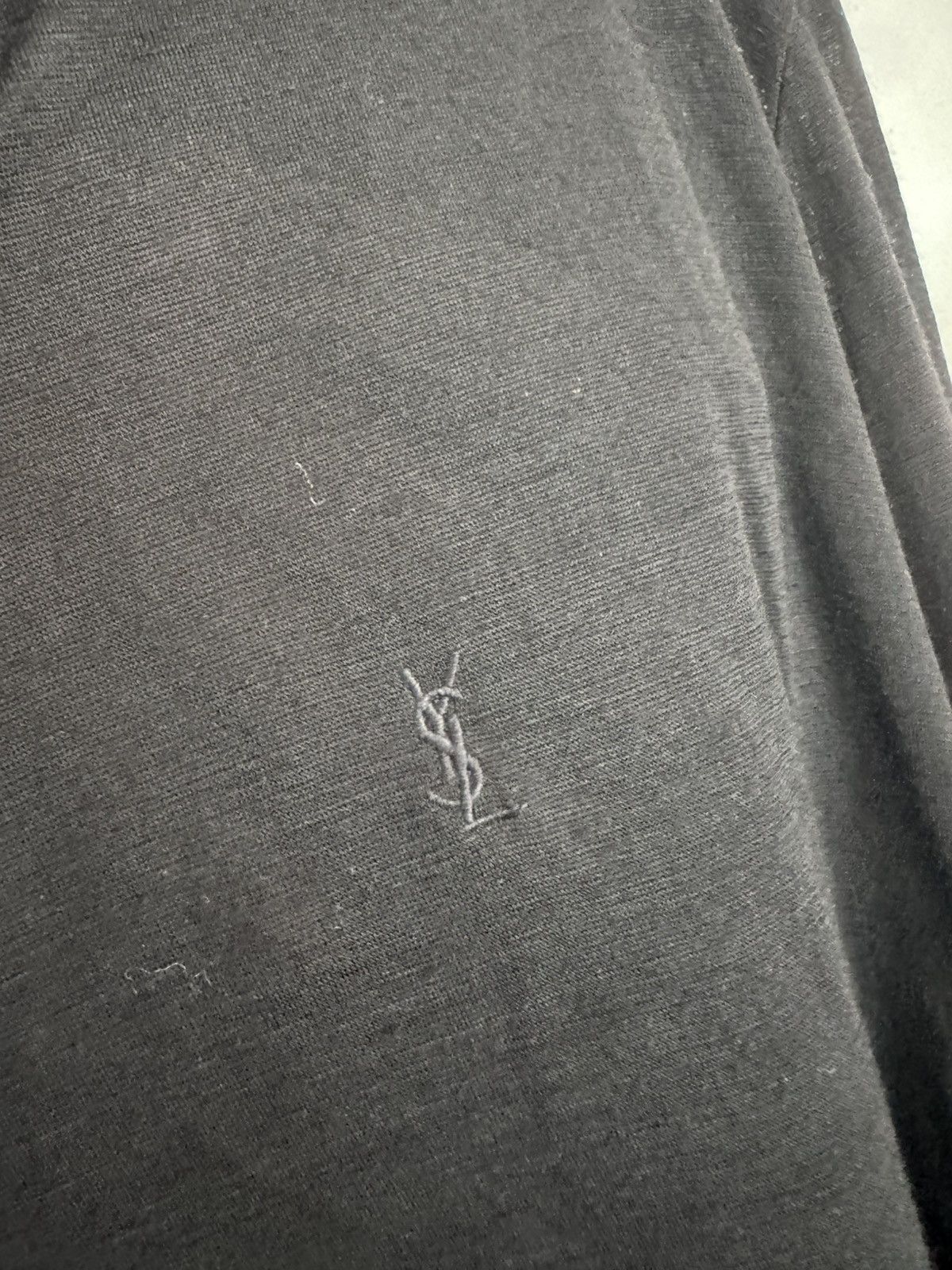 Saint Laurent Paris Wool Logo Longsleeve Size US XXL / EU 58 / 5 - 2 Thumbnail