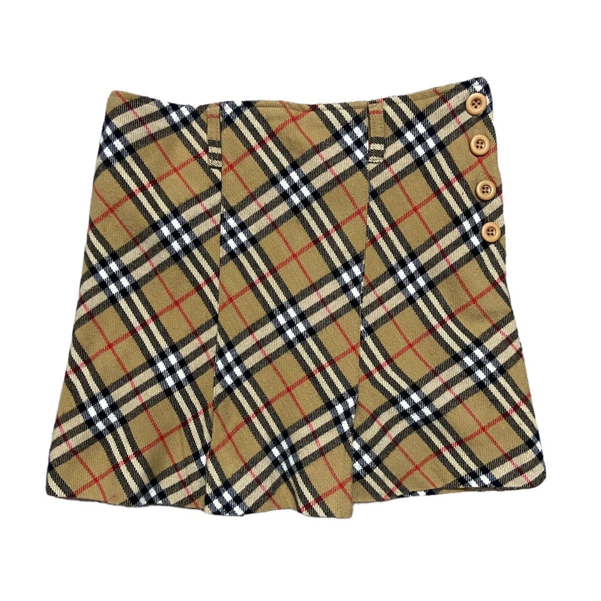 image of Vintage Burberrys Nova Check Mini Skirt in Brown, Women's (Size 26)