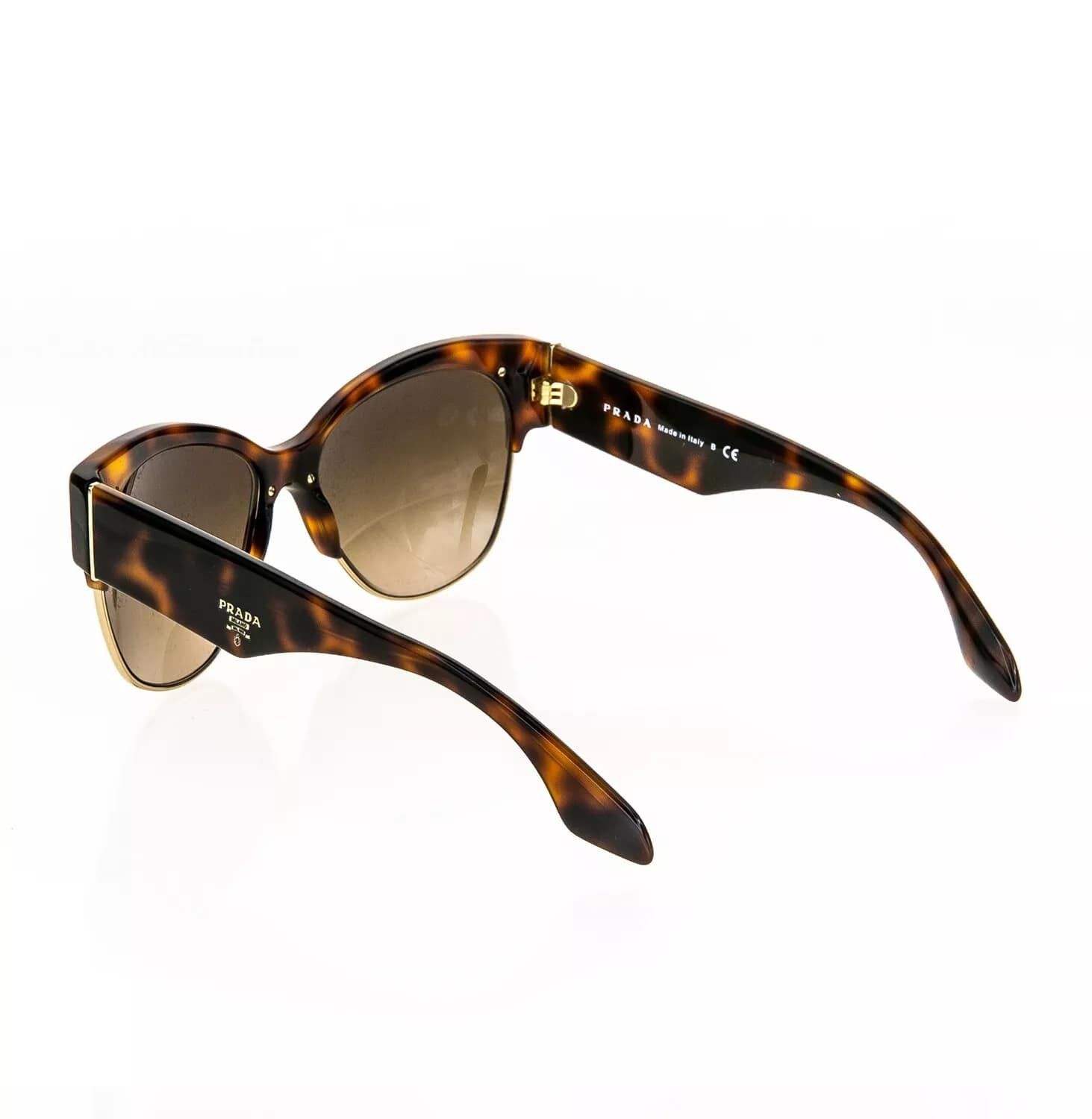 Prada PRADA Cat Eye Chunky PR11RS Tortoise Gradient Sunglasses 11R Size ONE SIZE - 6 Thumbnail