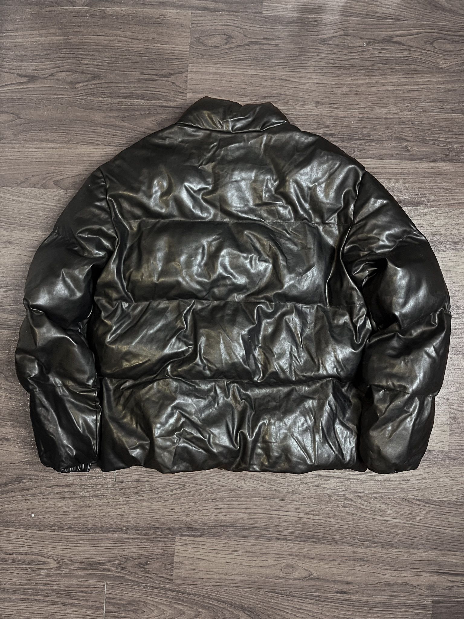 Simons Faux Leather Puffer Jacket Size US M / EU 48-50 / 2 - 5 Thumbnail