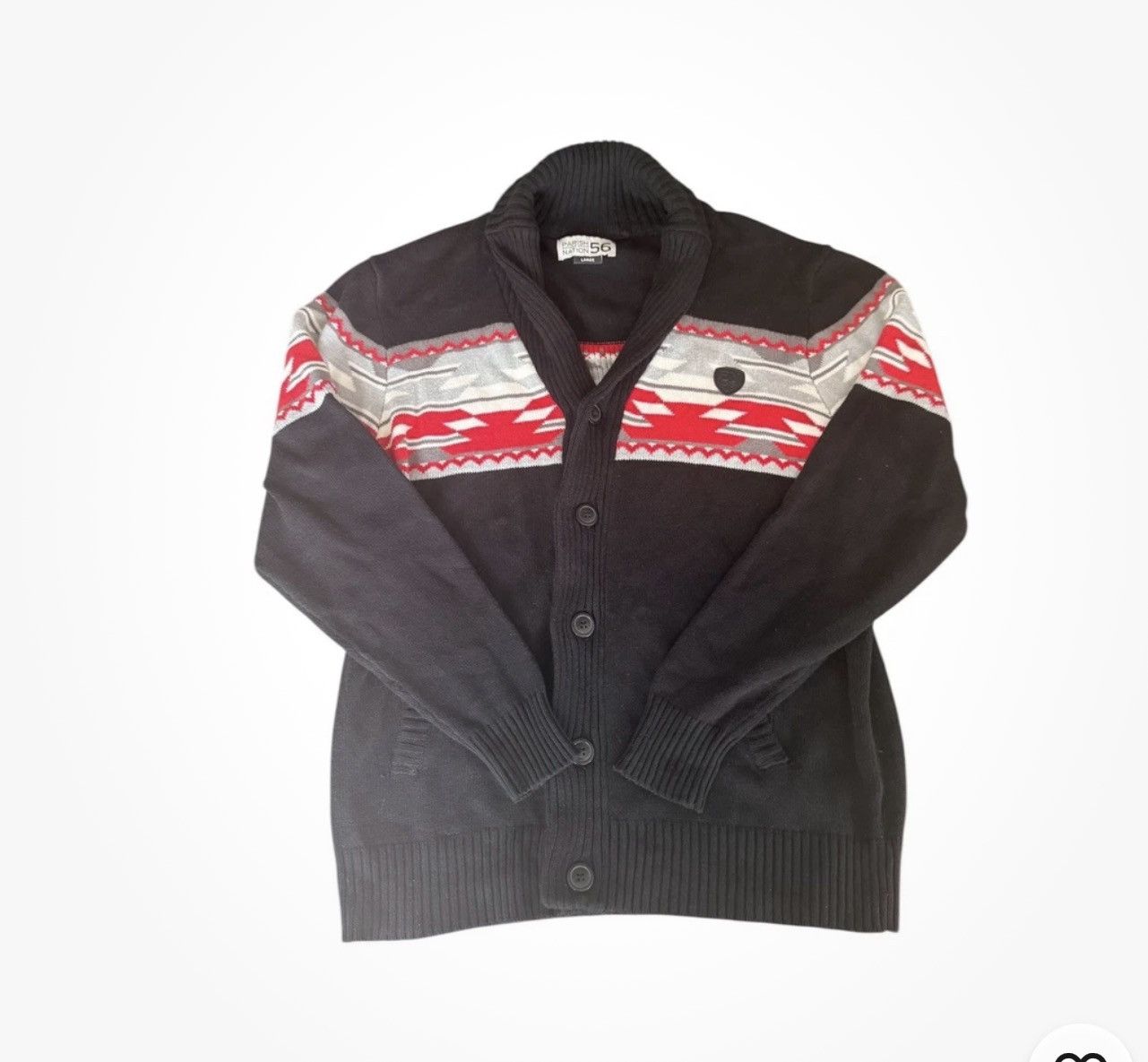 Parish Nation PARIS NATION 56 Sweater Men’s Cardigan Aztec Streetwear L Size US L / EU 52-54 / 3 - 1 Thumbnail