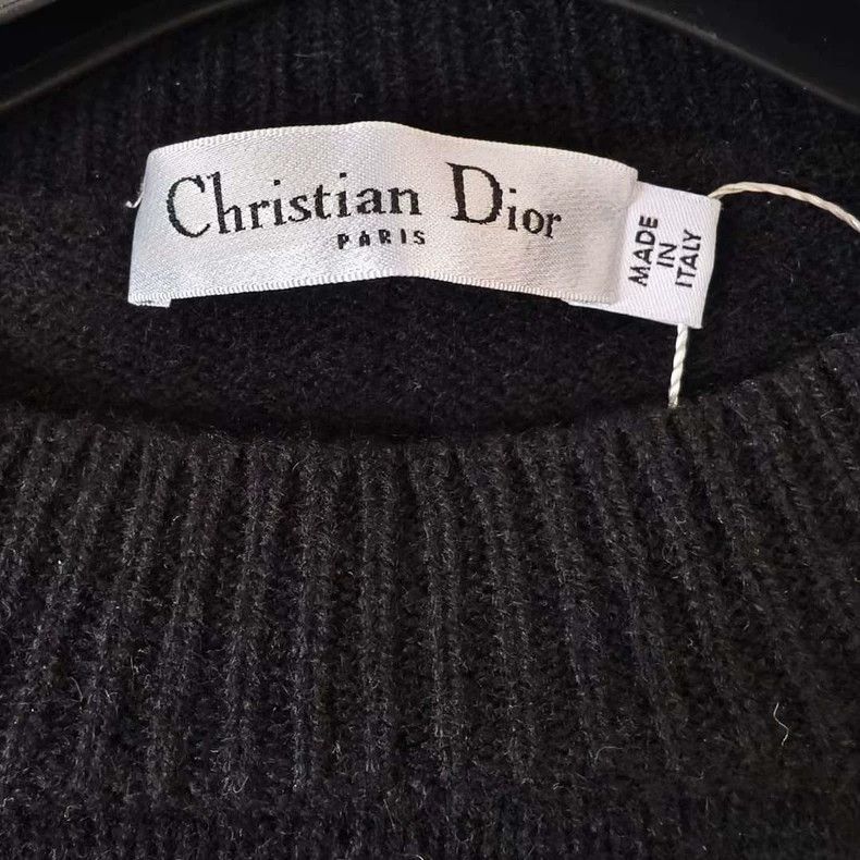 Dior Dior Peace dove embroidery hem logo black round neck sweate Size US XXS / EU 40 - 3 Thumbnail
