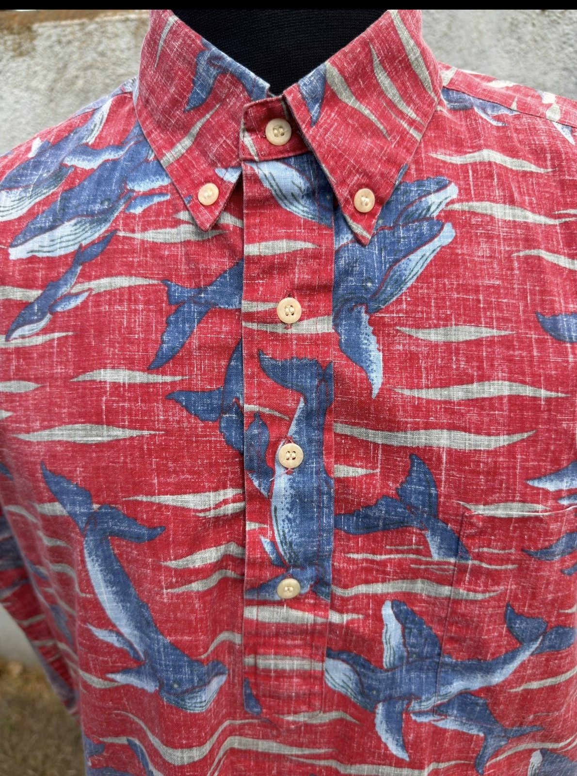 Reyn Spooner PreOwned Reyn Spooner Dietrich Varez Red/Blue Hawaii Men's L Size US L / EU 52-54 / 3 - 3 Thumbnail