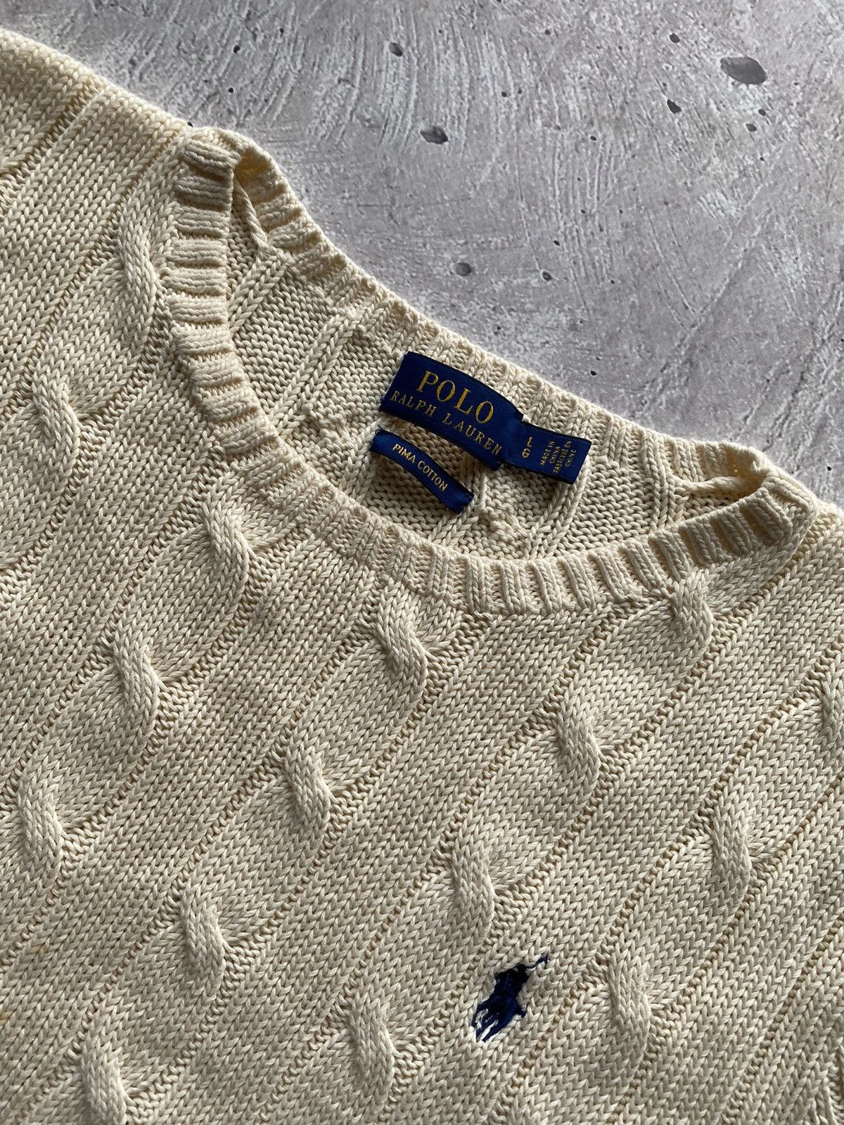 Polo Ralph Lauren Vintage Y2K Polo Ralph Lauren White Women's Sweater Rare Size L / US 10 / IT 46 - 3 Thumbnail