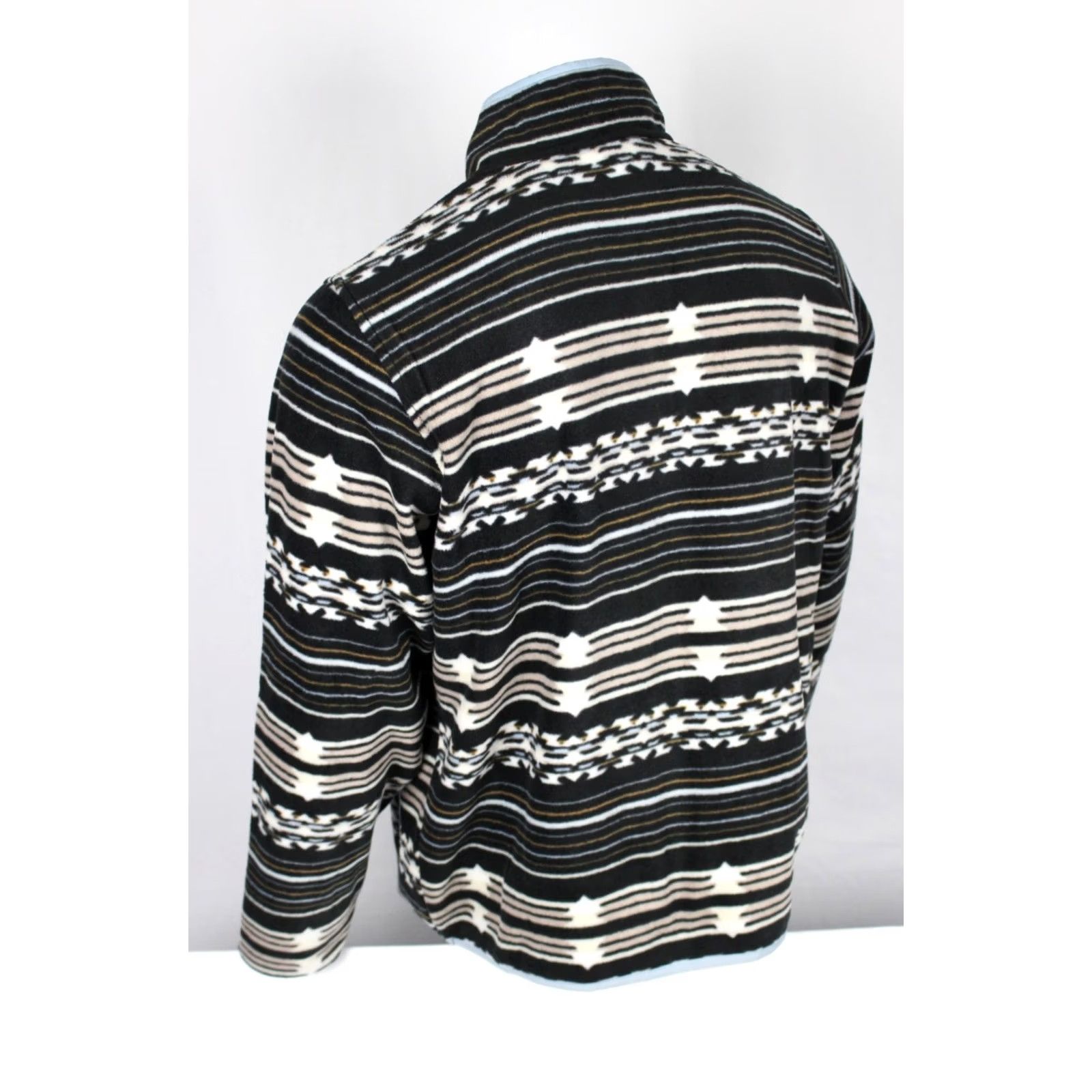 Vintage Cinch Men's Polar Fleece Pullover Snap Button Size XXL Black Multi Sweatshirt Pullover Long Sleeve with Pockets Logo Western Style Size US XXL / EU 58 / 5 - 2 Thumbnail