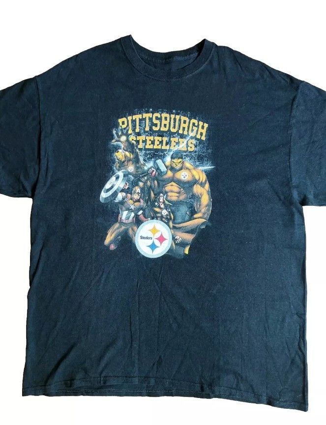 Vintage Vintage Pittsburgh Steelers x Marvel t-shirt Size US XL / EU 56 / 4 - 2 Thumbnail