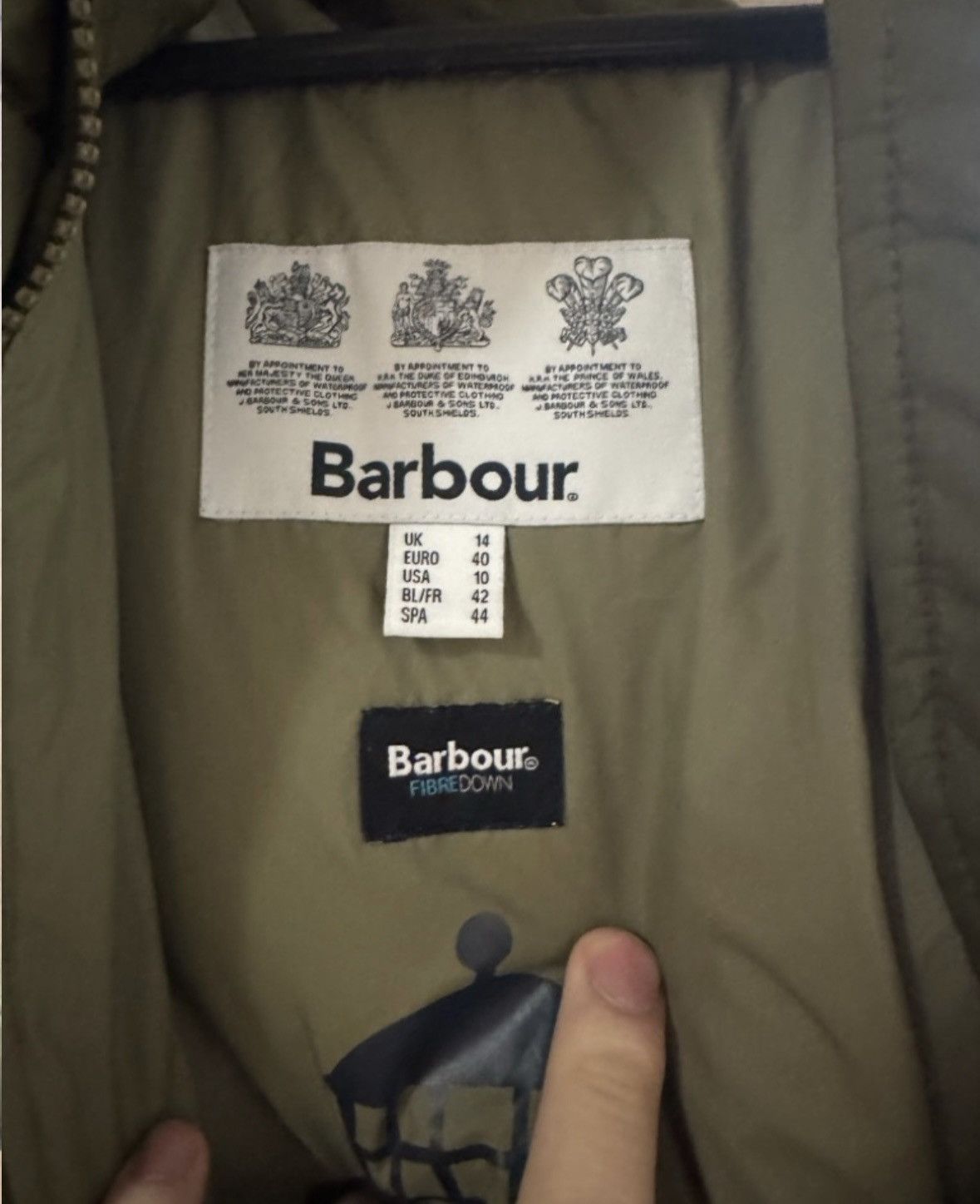 Barbour Barbour women's winter parka, green, size L-XL Size L / US 10 / IT 46 - 3 Thumbnail