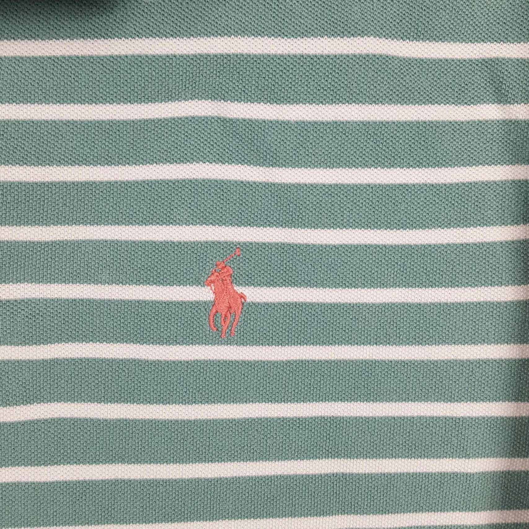 Ralph Lauren VINTAGE Ralph Lauren Striped Polo Shirt XL Seafoam Green Preppy Grunge Skate 90s Mens Size US XL / EU 56 / 4 - 4 Thumbnail