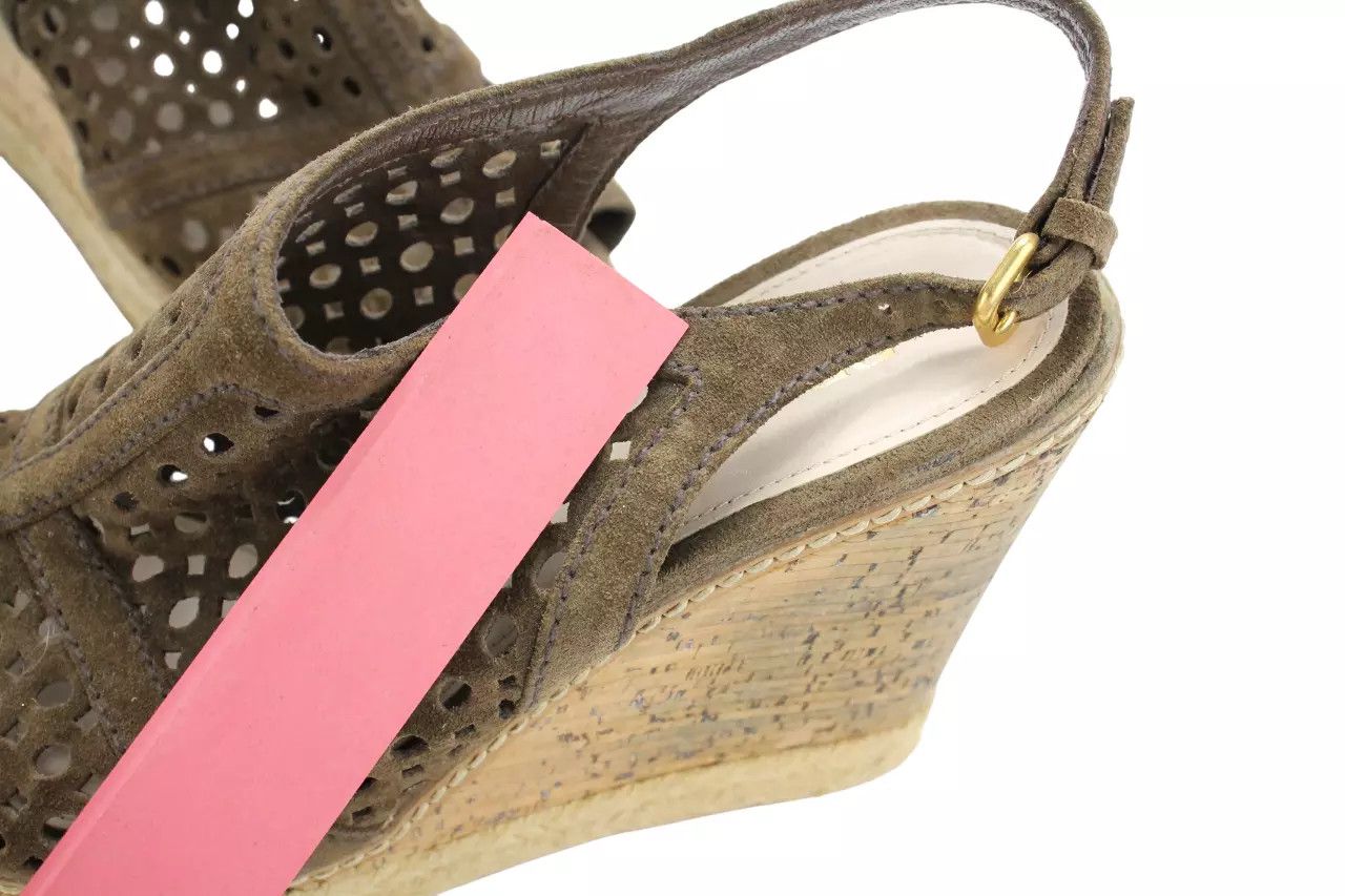 Prada PRADA Women EU 40 Wedge Platform Leather Espandrille Sandals Size US 10 / IT 40 - 12 Thumbnail