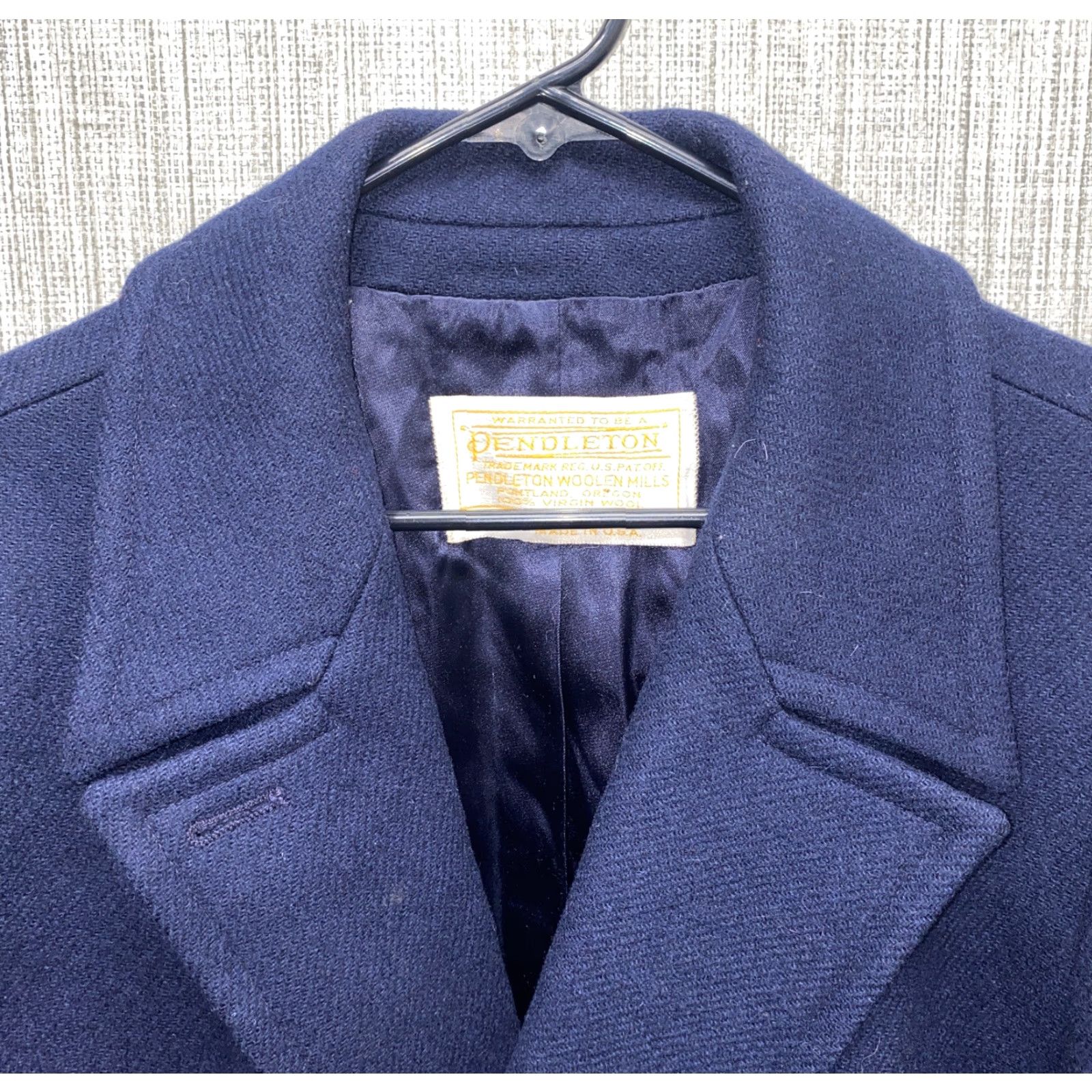 Pendleton VINTAGE Pendleton Women’s Peacoat Wool Blue Size 16 Casual Coat Size XXL / US 16-18 / IT 52-54 - 3 Thumbnail